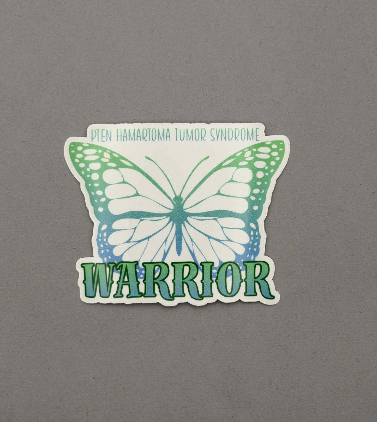 PTEN Hamartoma Tumor Syndrome Warrior Butterfly Sticker