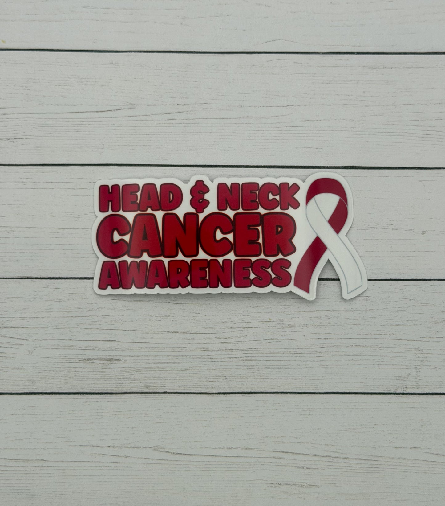 Head & Neck Cancer Awareness with Ribbon Sticker