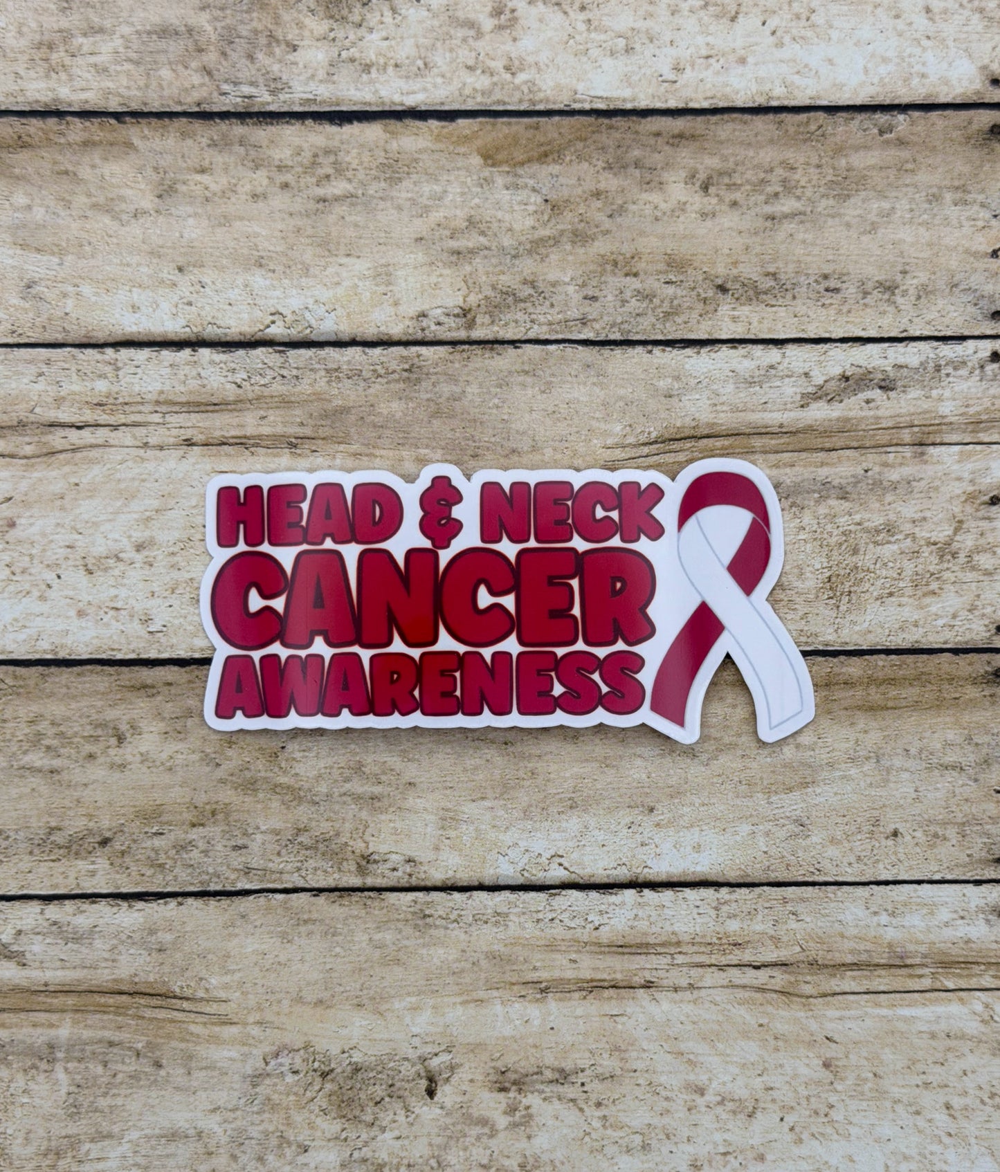 Head & Neck Cancer Awareness with Ribbon Sticker