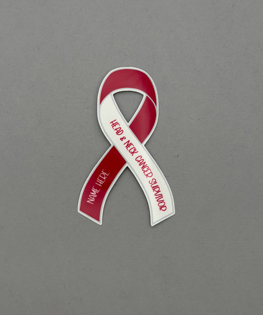 Head & Neck Cancer Survivor Custom Ribbon Sticker