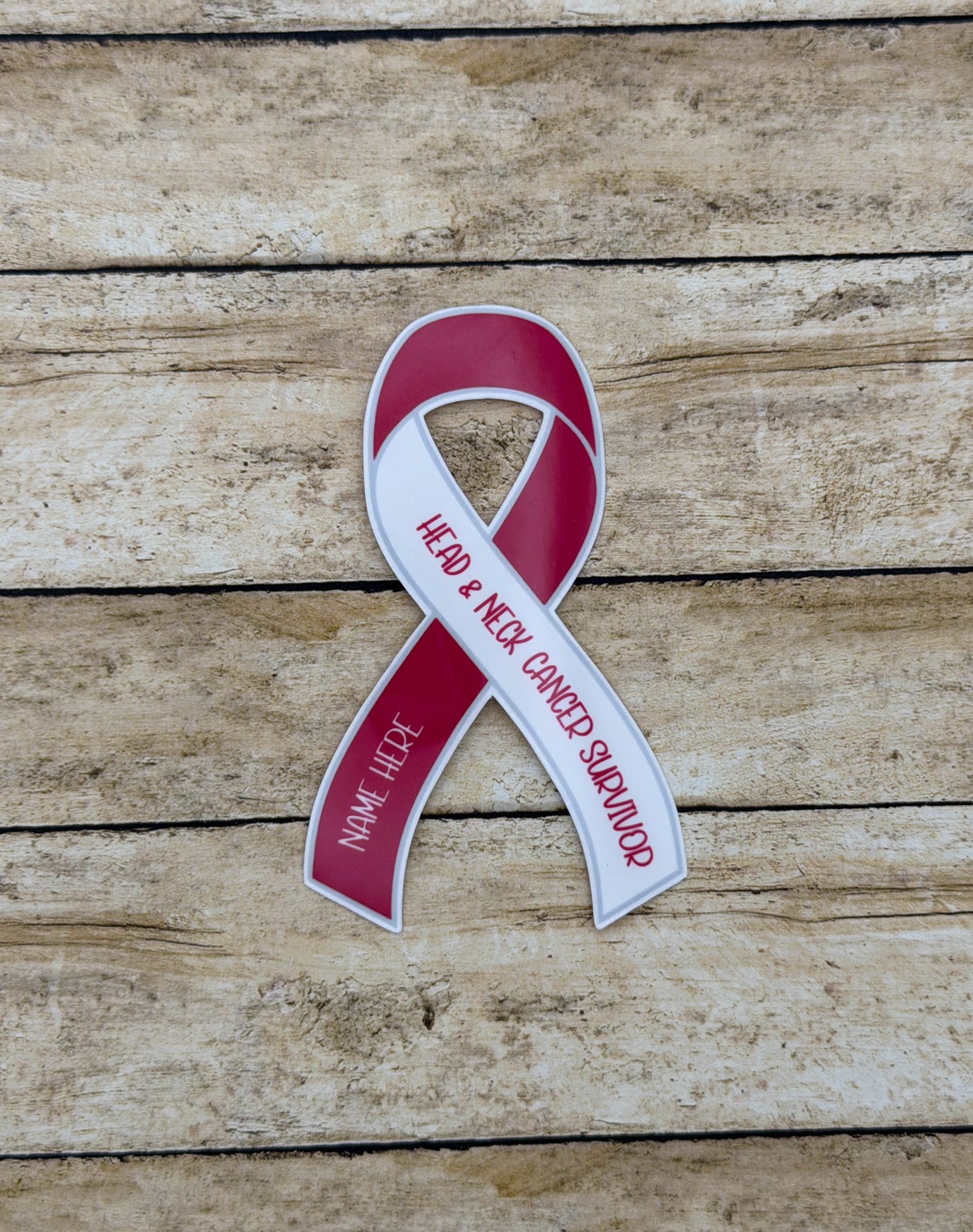 Head & Neck Cancer Survivor Custom Ribbon Sticker
