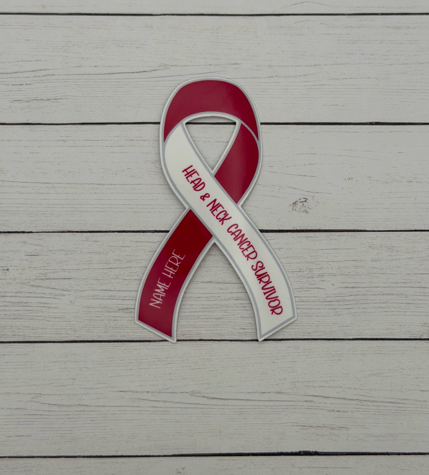 Head & Neck Cancer Survivor Custom Ribbon Sticker