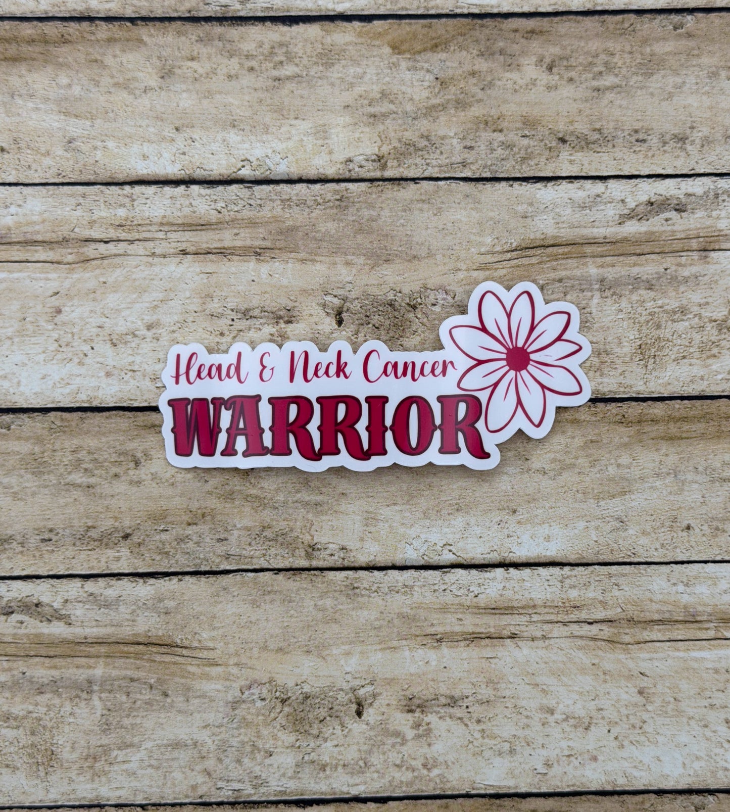 Head & Neck Cancer Warrior Flower Sticker
