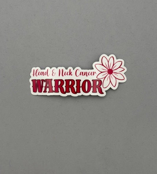 Head & Neck Cancer Warrior Flower Sticker