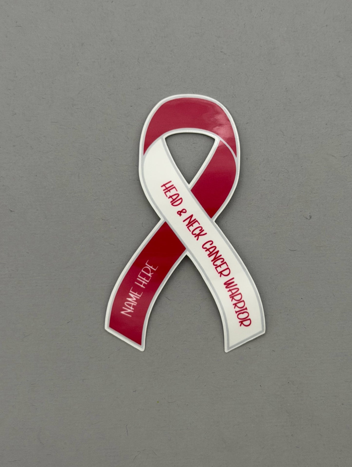 Head & Neck Cancer Warrior Custom Ribbon Sticker