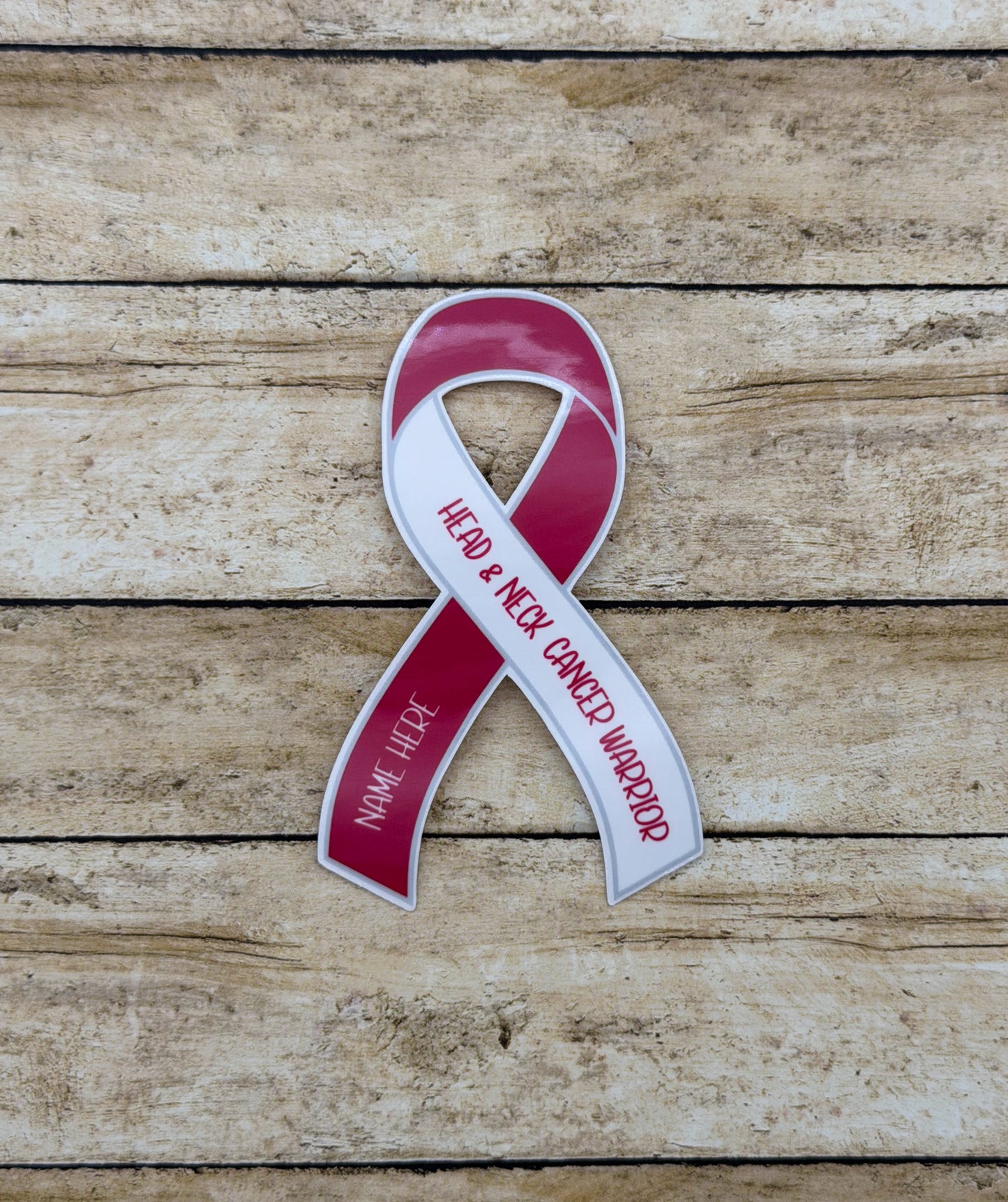Head & Neck Cancer Warrior Custom Ribbon Sticker