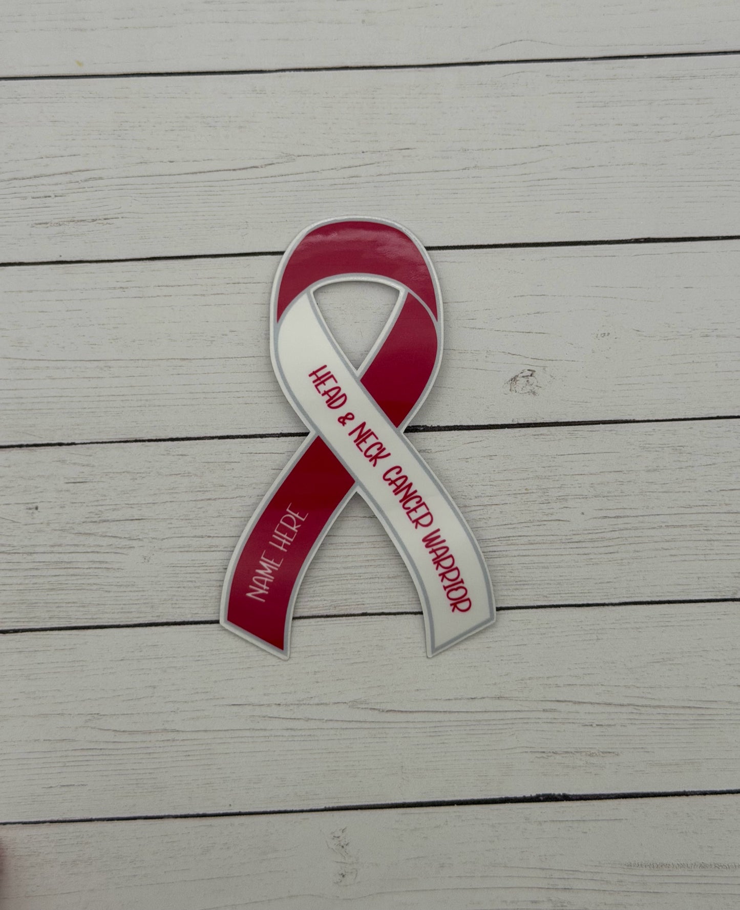Head & Neck Cancer Warrior Custom Ribbon Sticker