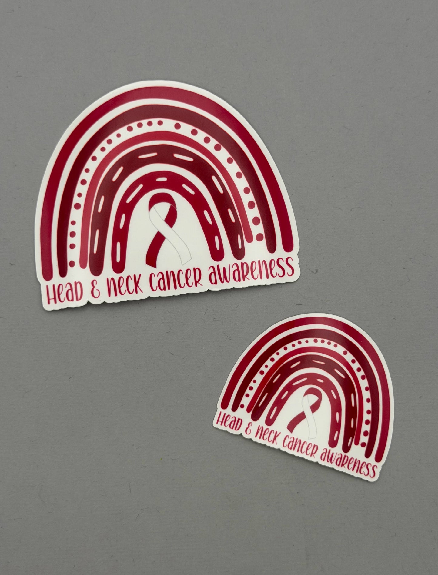 Head & Neck Cancer Awareness Rainbow Sticker