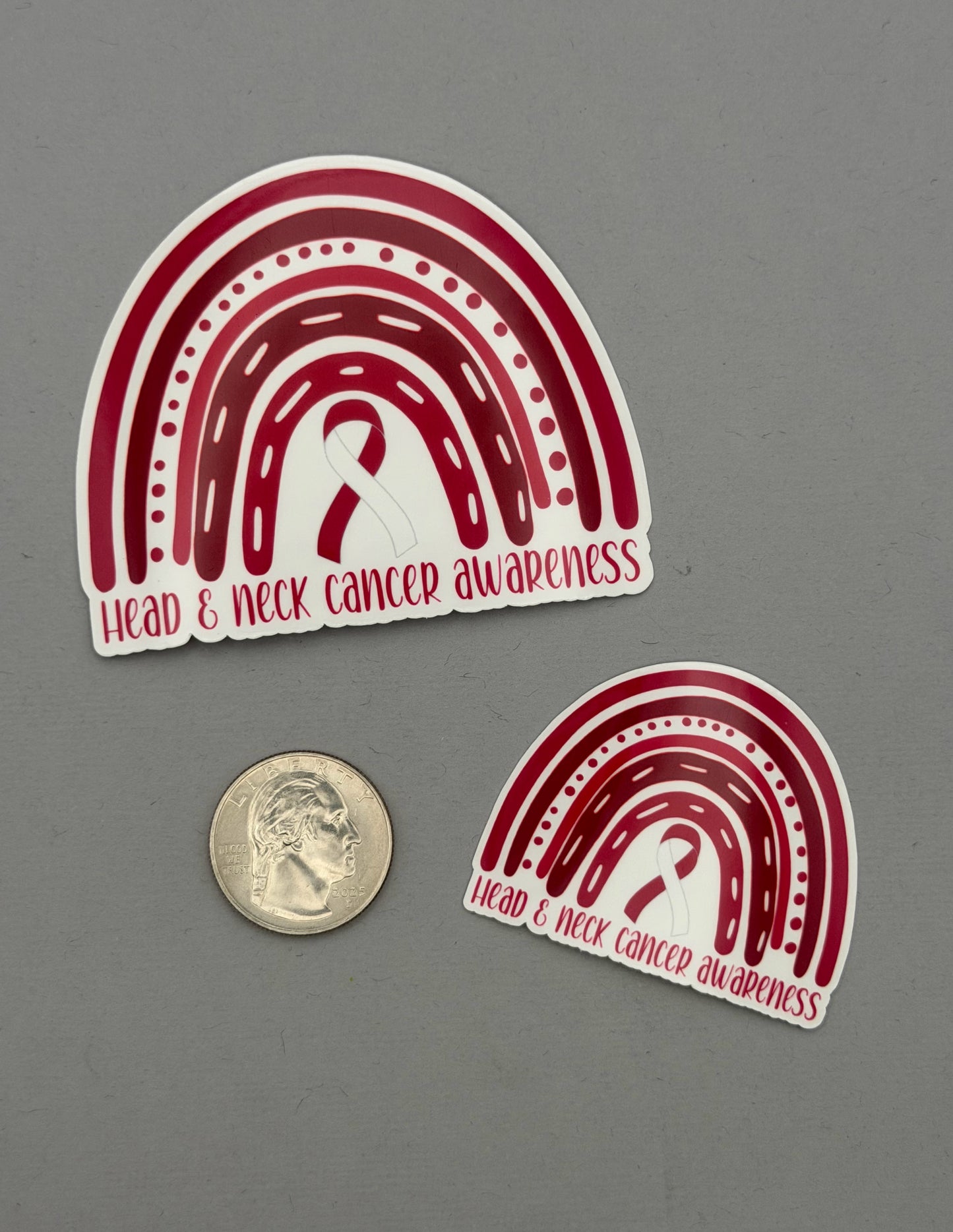 Head & Neck Cancer Awareness Rainbow Sticker