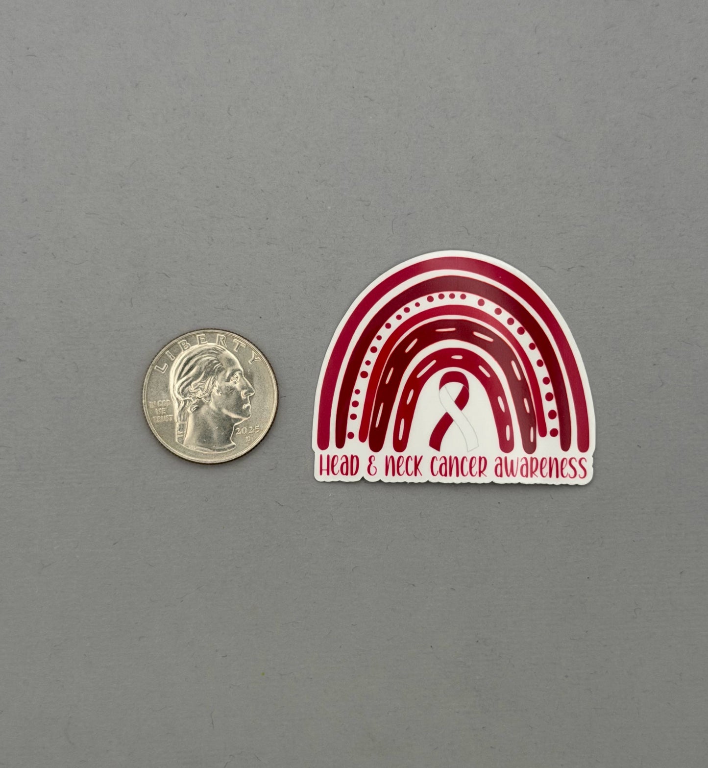 Head & Neck Cancer Awareness Rainbow Sticker