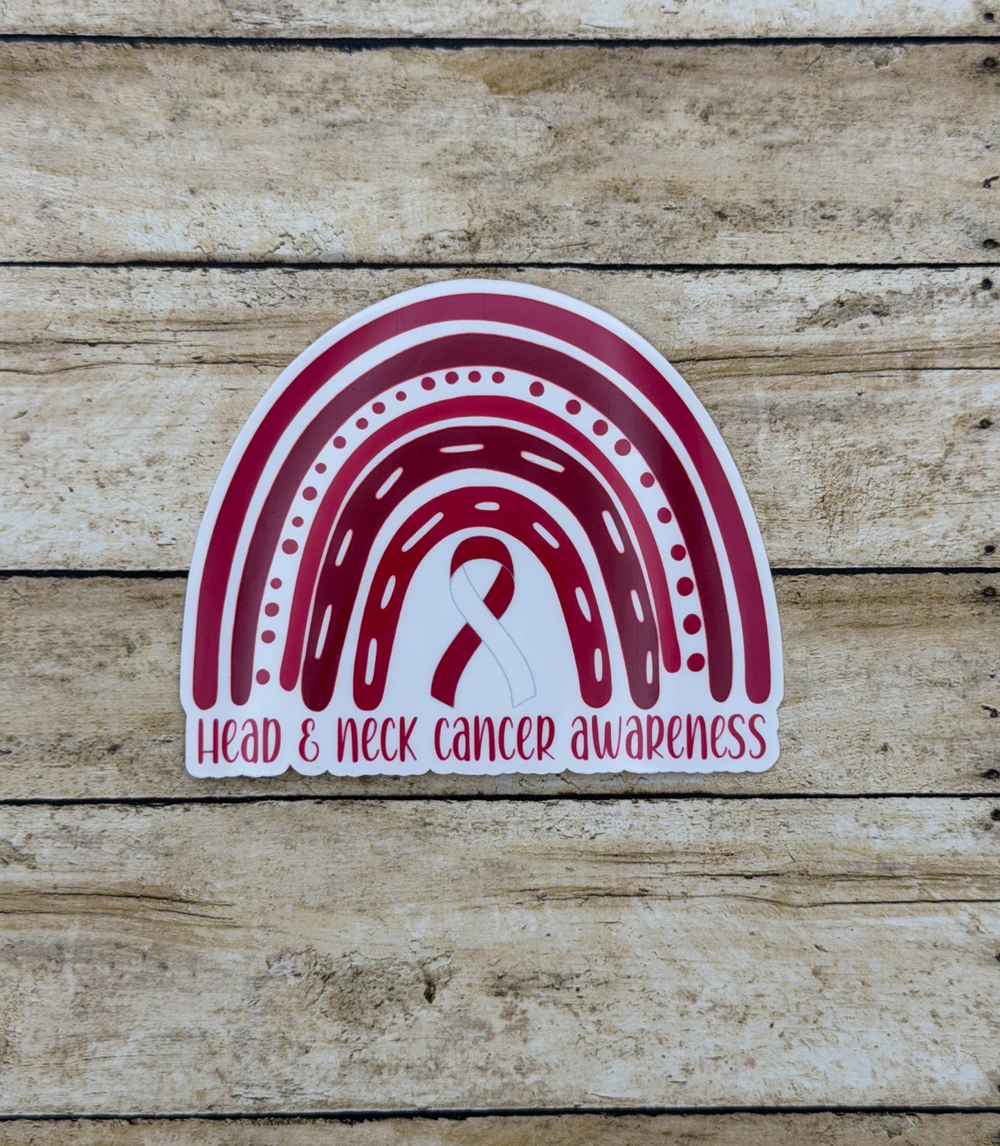 Head & Neck Cancer Awareness Rainbow Sticker