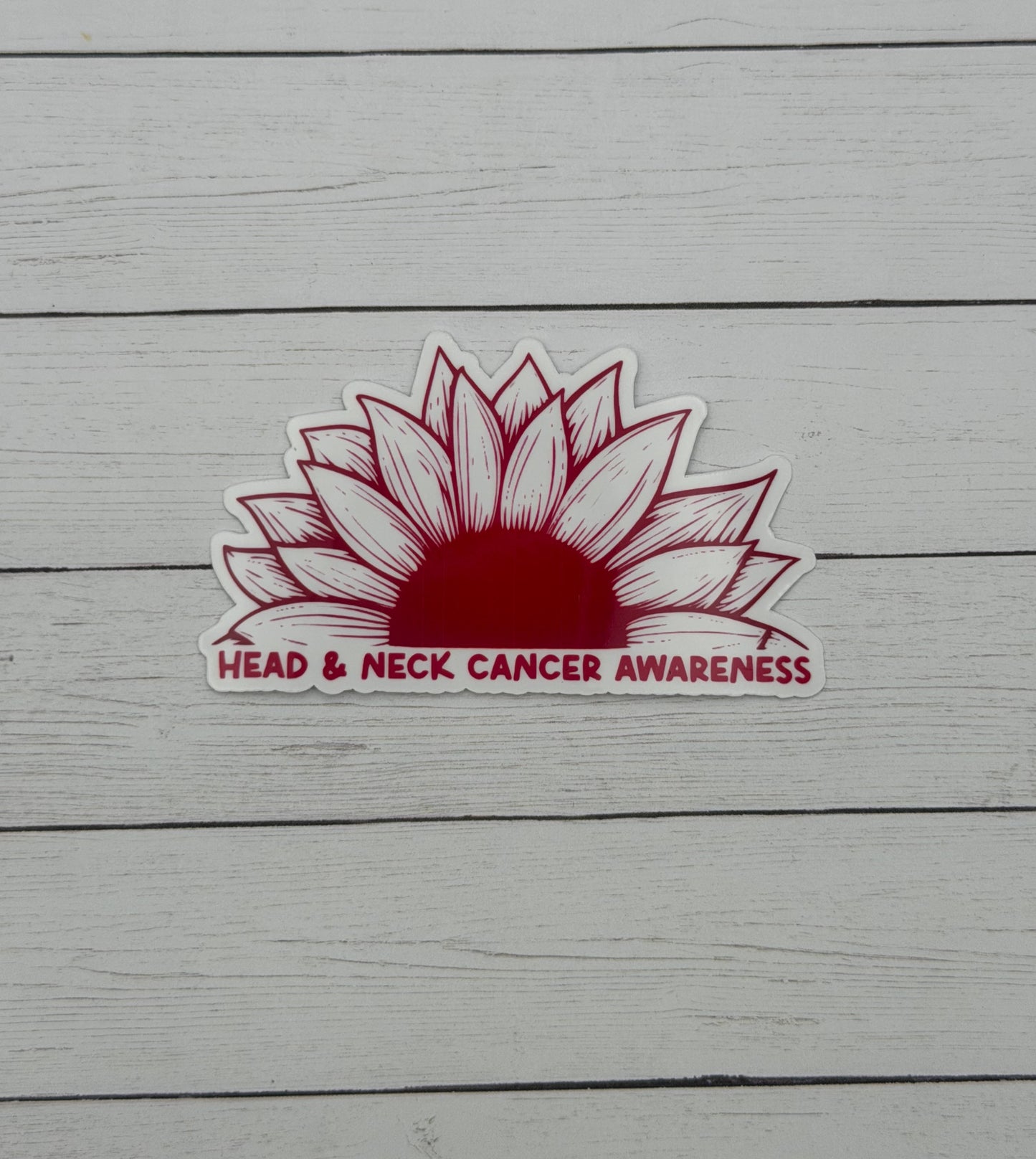 Head & Neck Cancer Awareness Sunflower Sticker