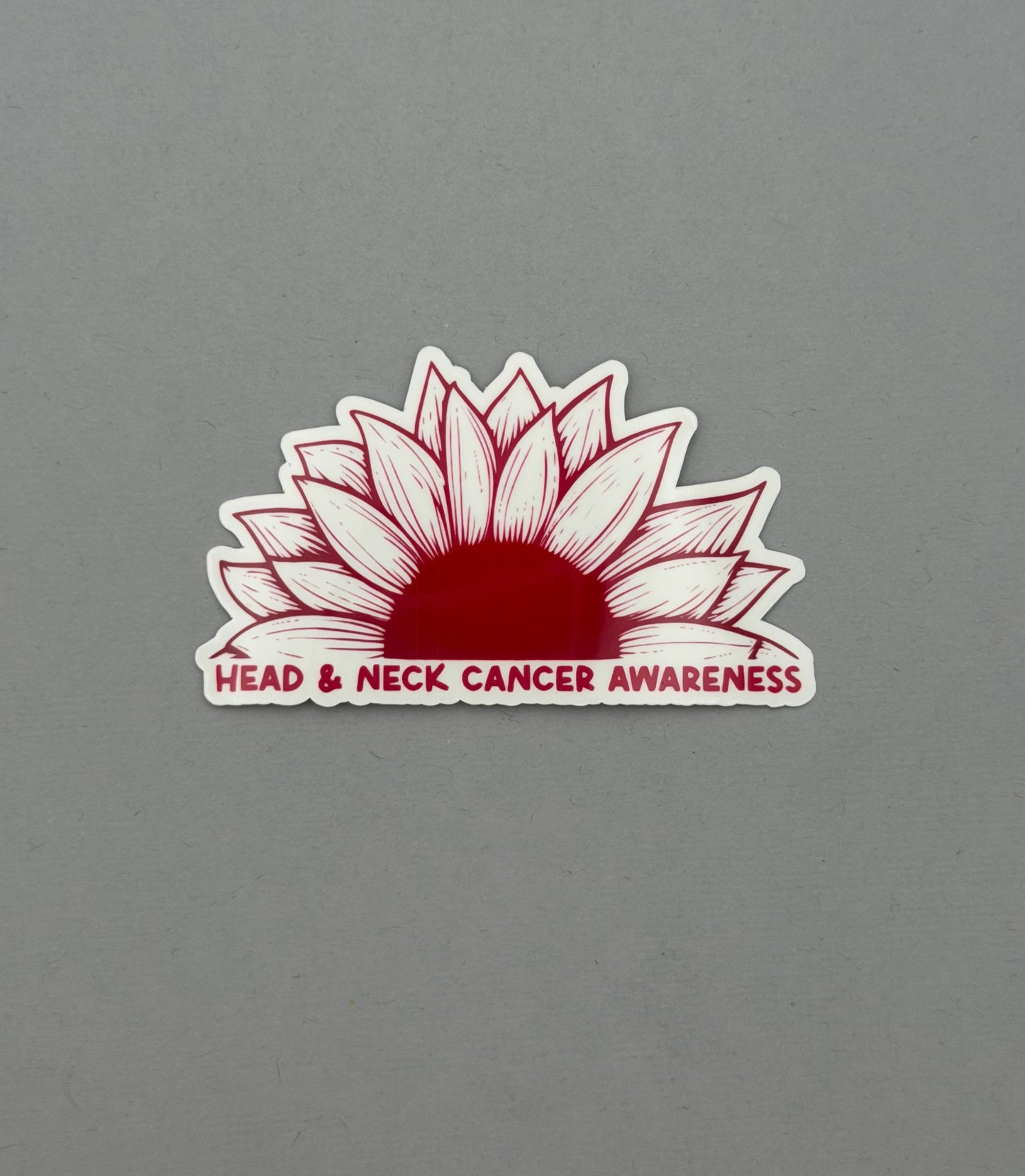 Head & Neck Cancer Awareness Sunflower Sticker