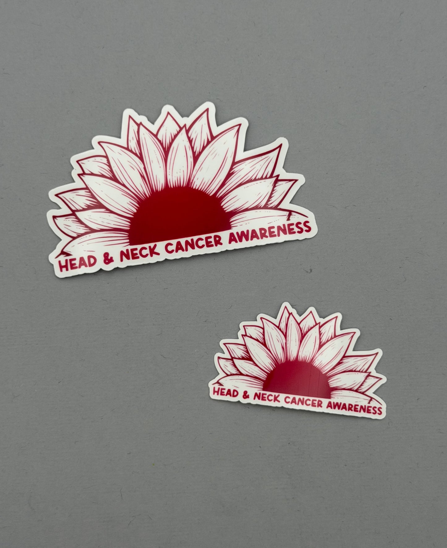 Head & Neck Cancer Awareness Sunflower Sticker