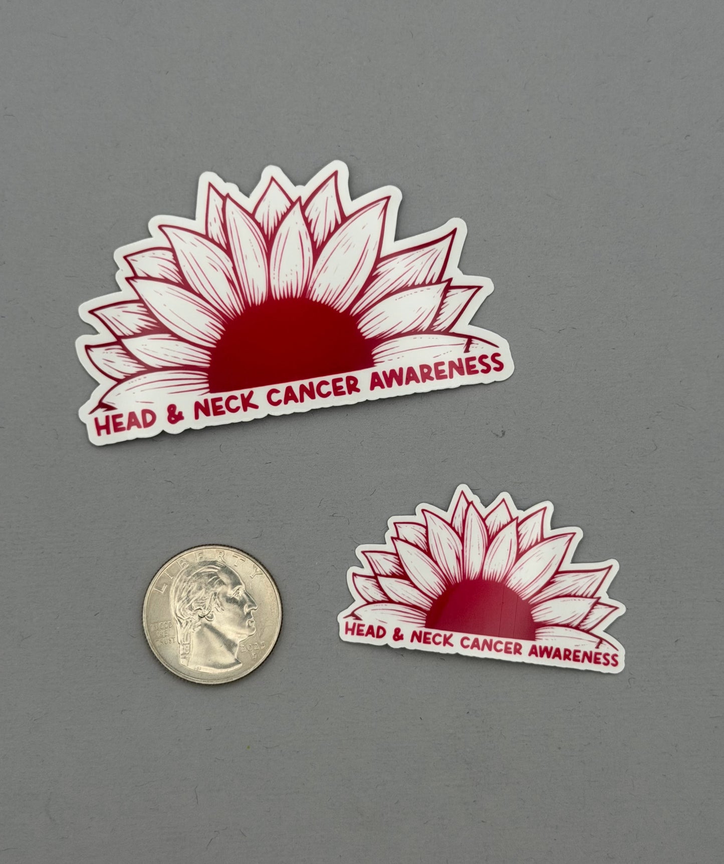 Head & Neck Cancer Awareness Sunflower Sticker