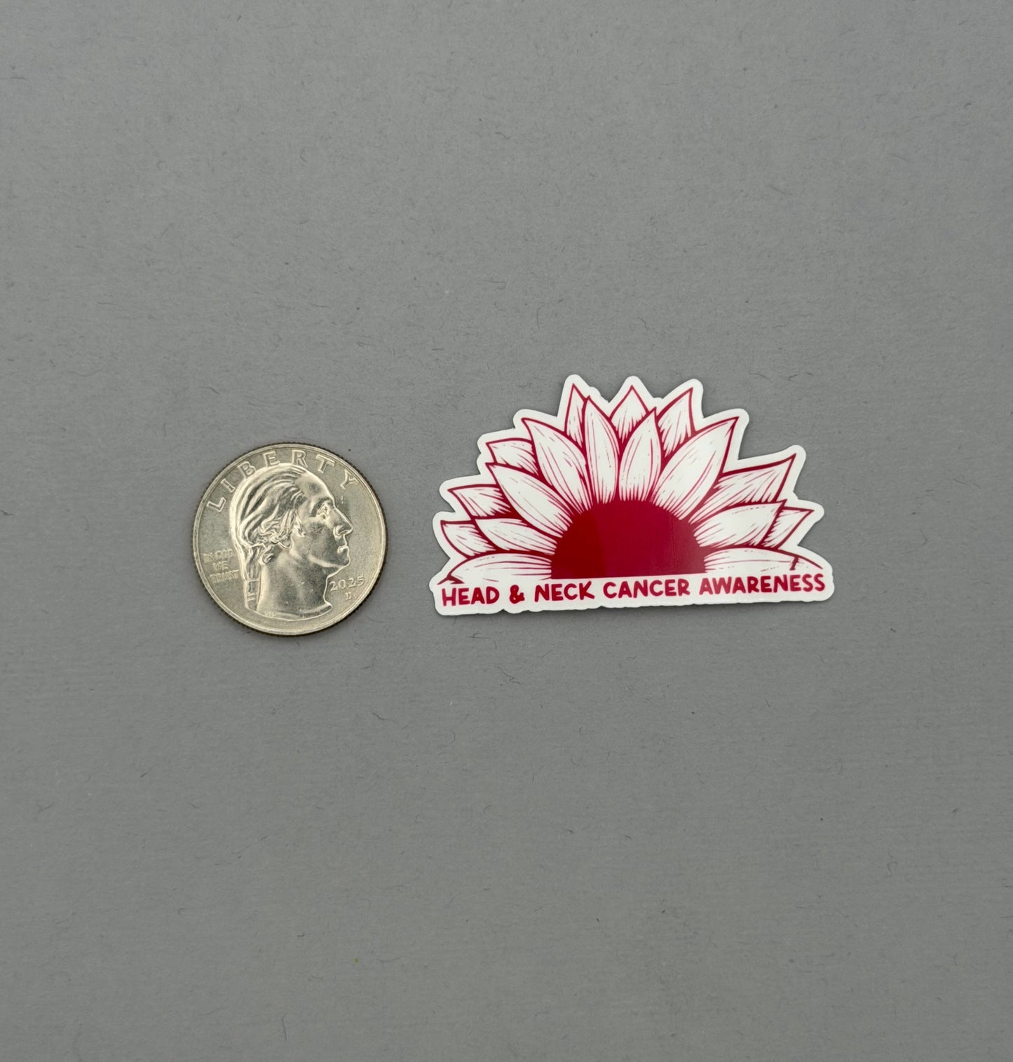 Head & Neck Cancer Awareness Sunflower Sticker