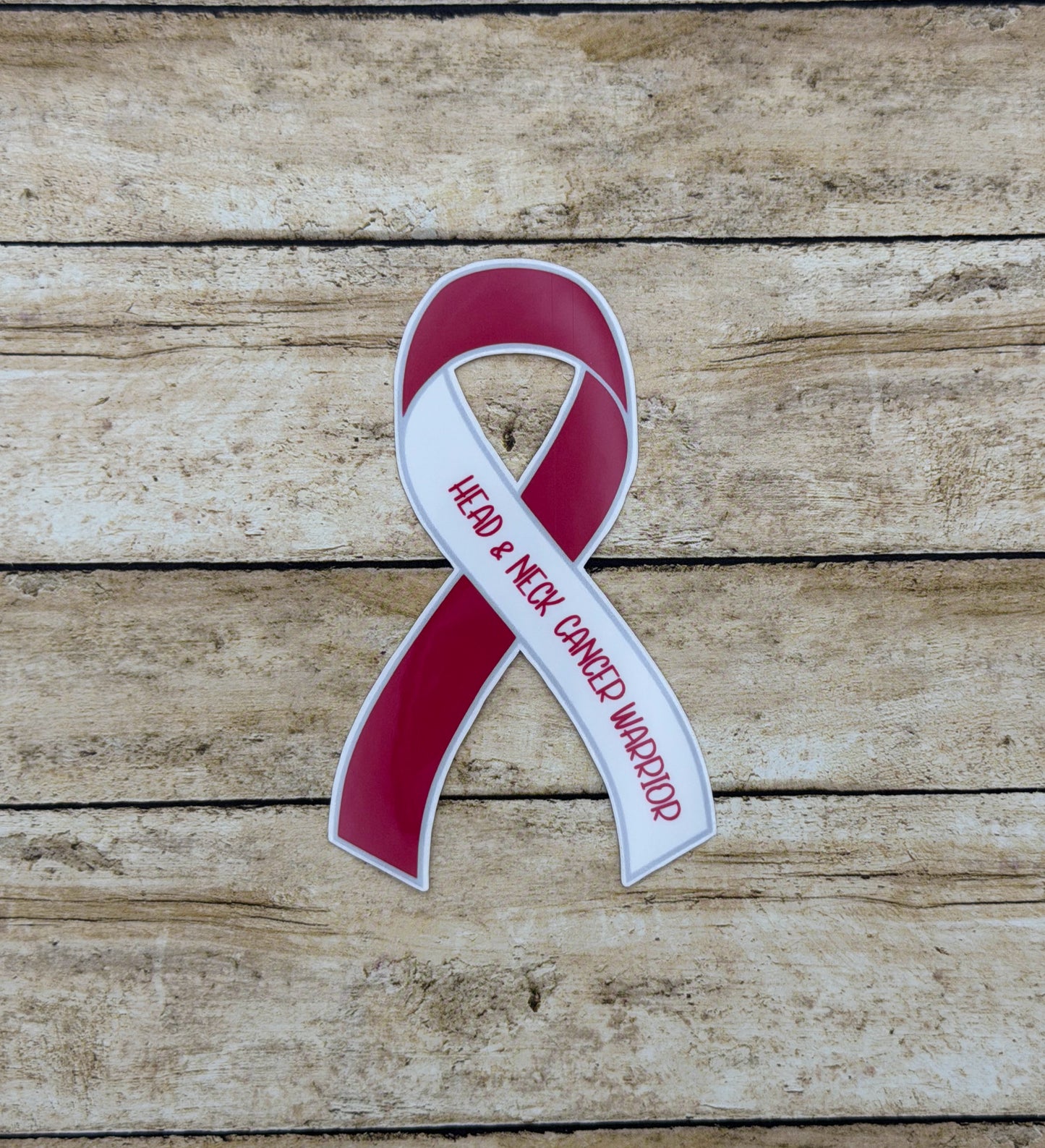 Head & Neck Cancer Warrior Ribbon Sticker