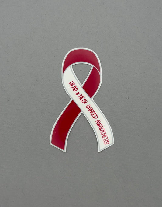 Head & Neck Cancer Awareness Ribbon Sticker