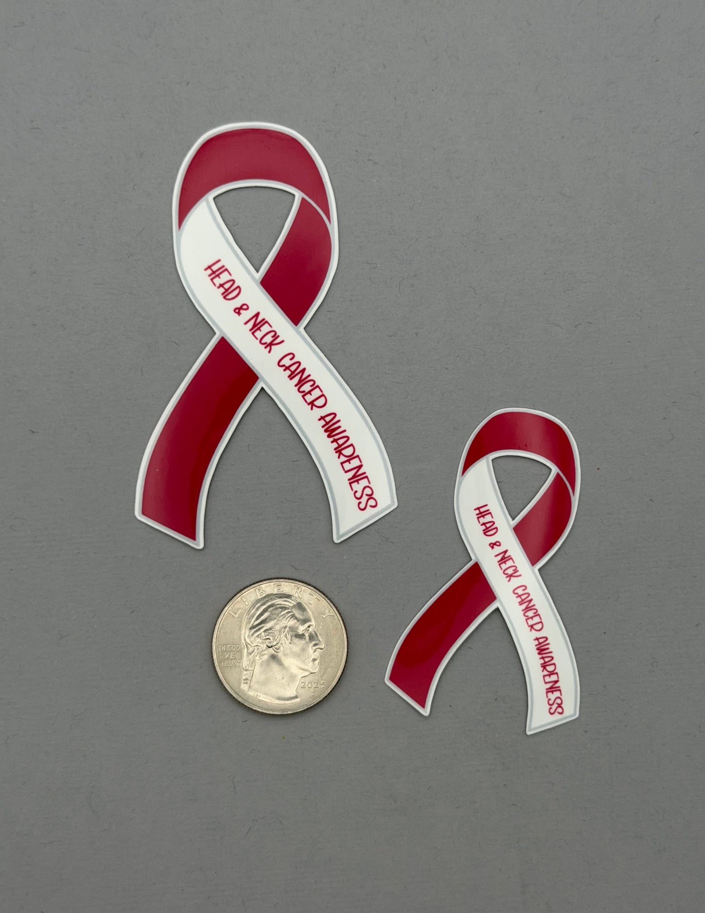 Head & Neck Cancer Awareness Ribbon Sticker