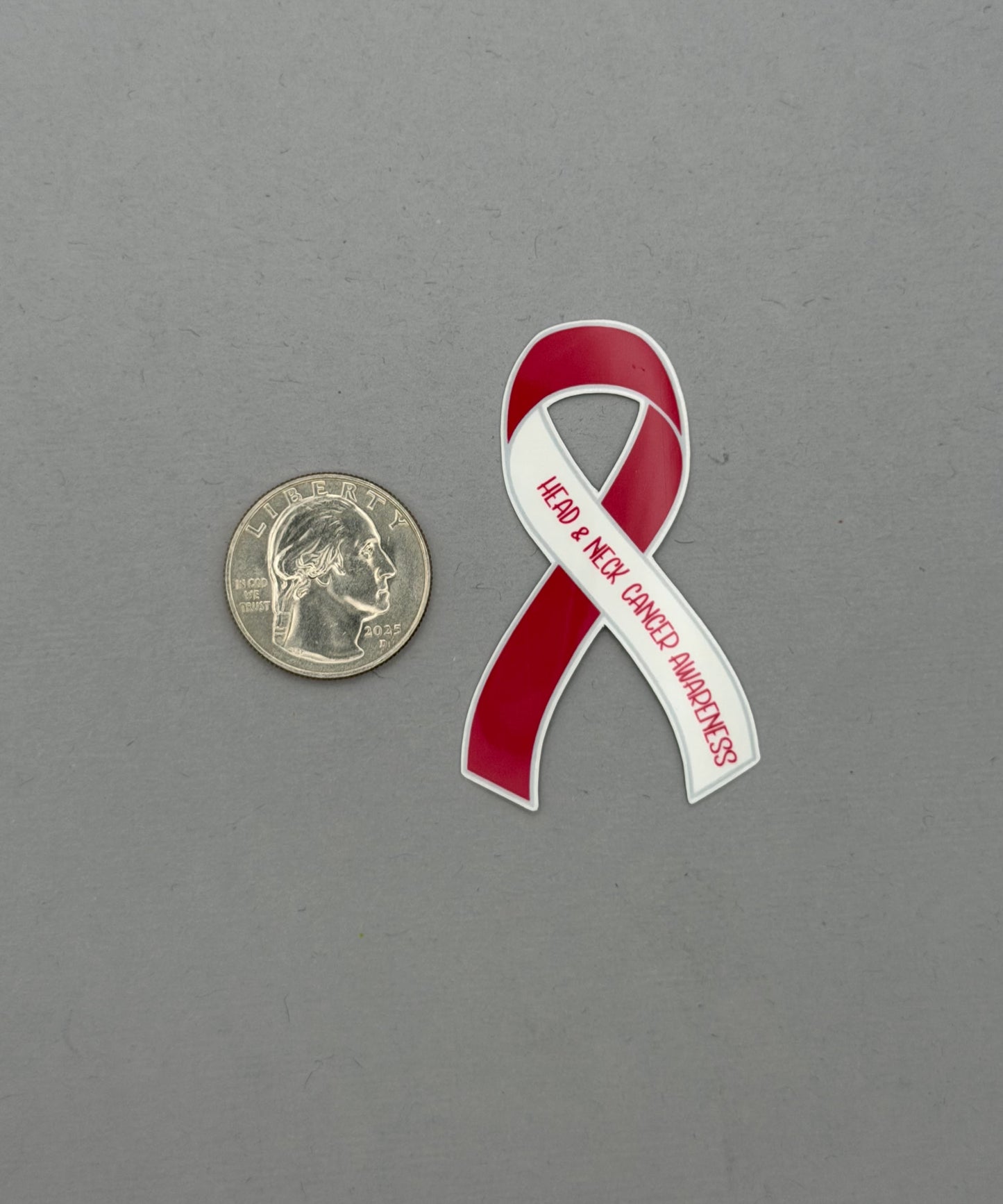 Head & Neck Cancer Awareness Ribbon Sticker