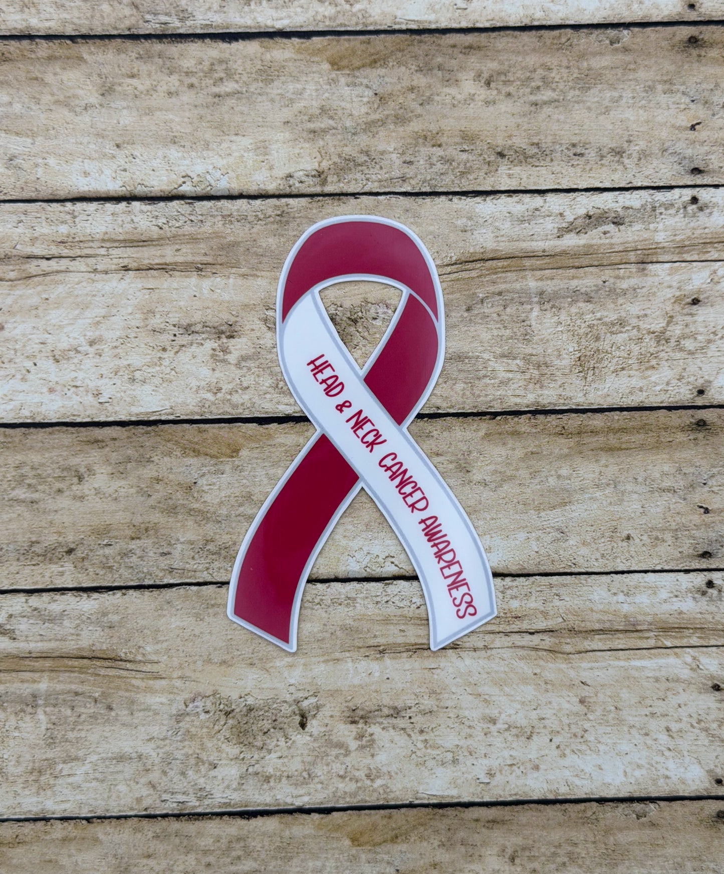 Head & Neck Cancer Awareness Ribbon Sticker
