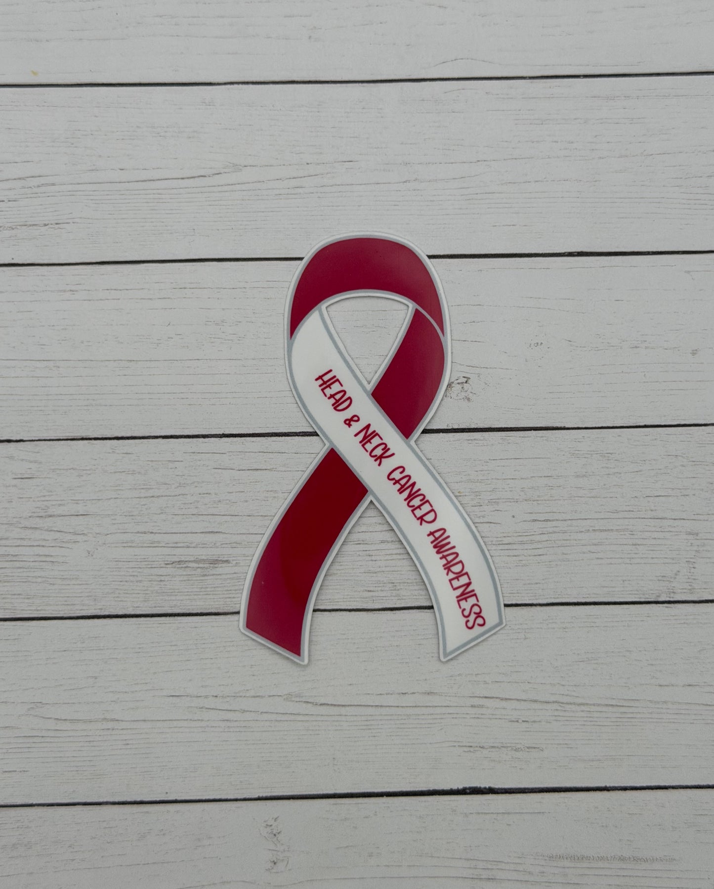 Head & Neck Cancer Awareness Ribbon Sticker