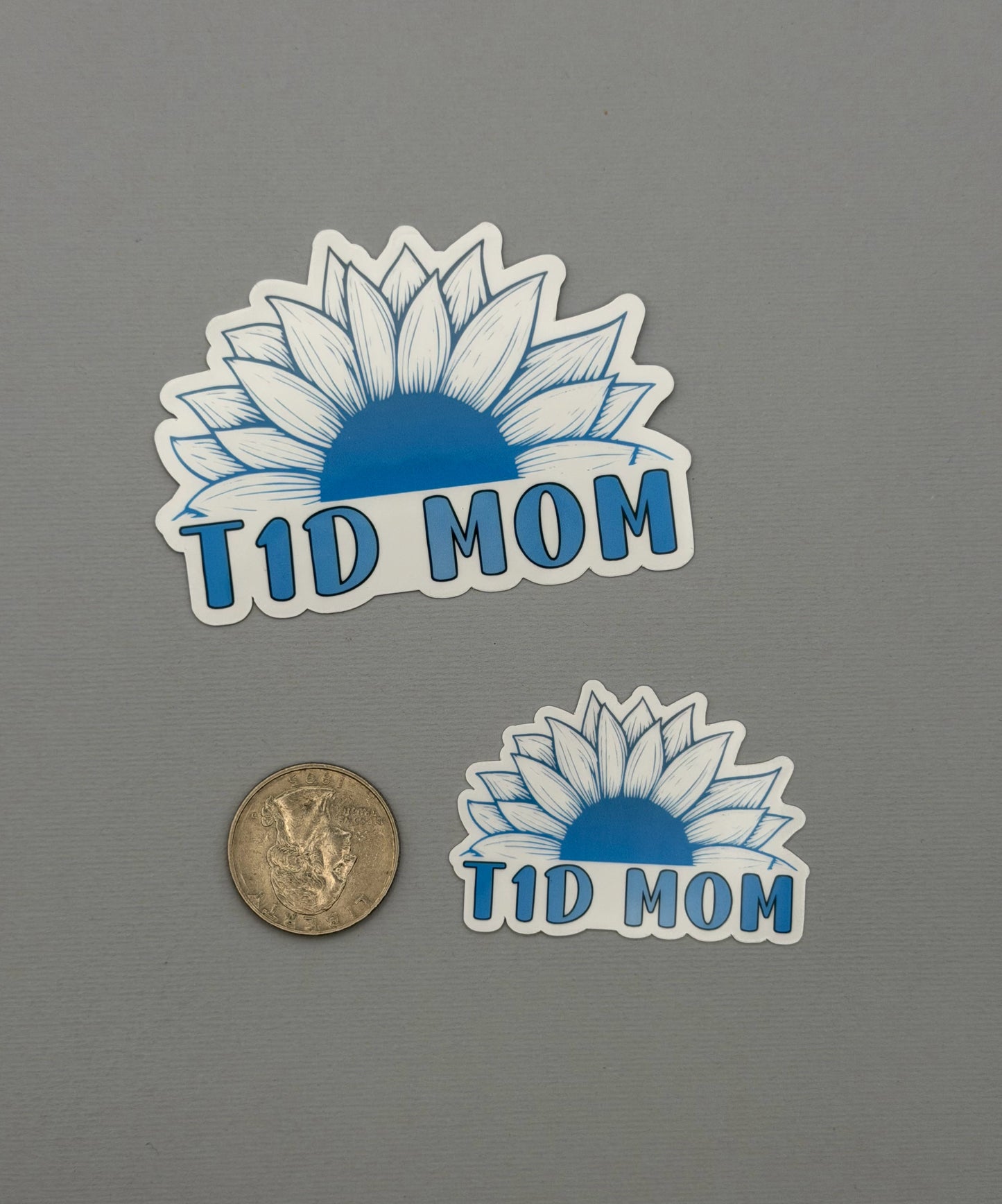 T1D Mom Sunflower Sticker or Magnet