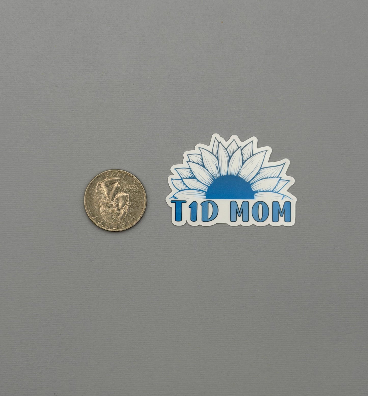 T1D Mom Sunflower Sticker or Magnet