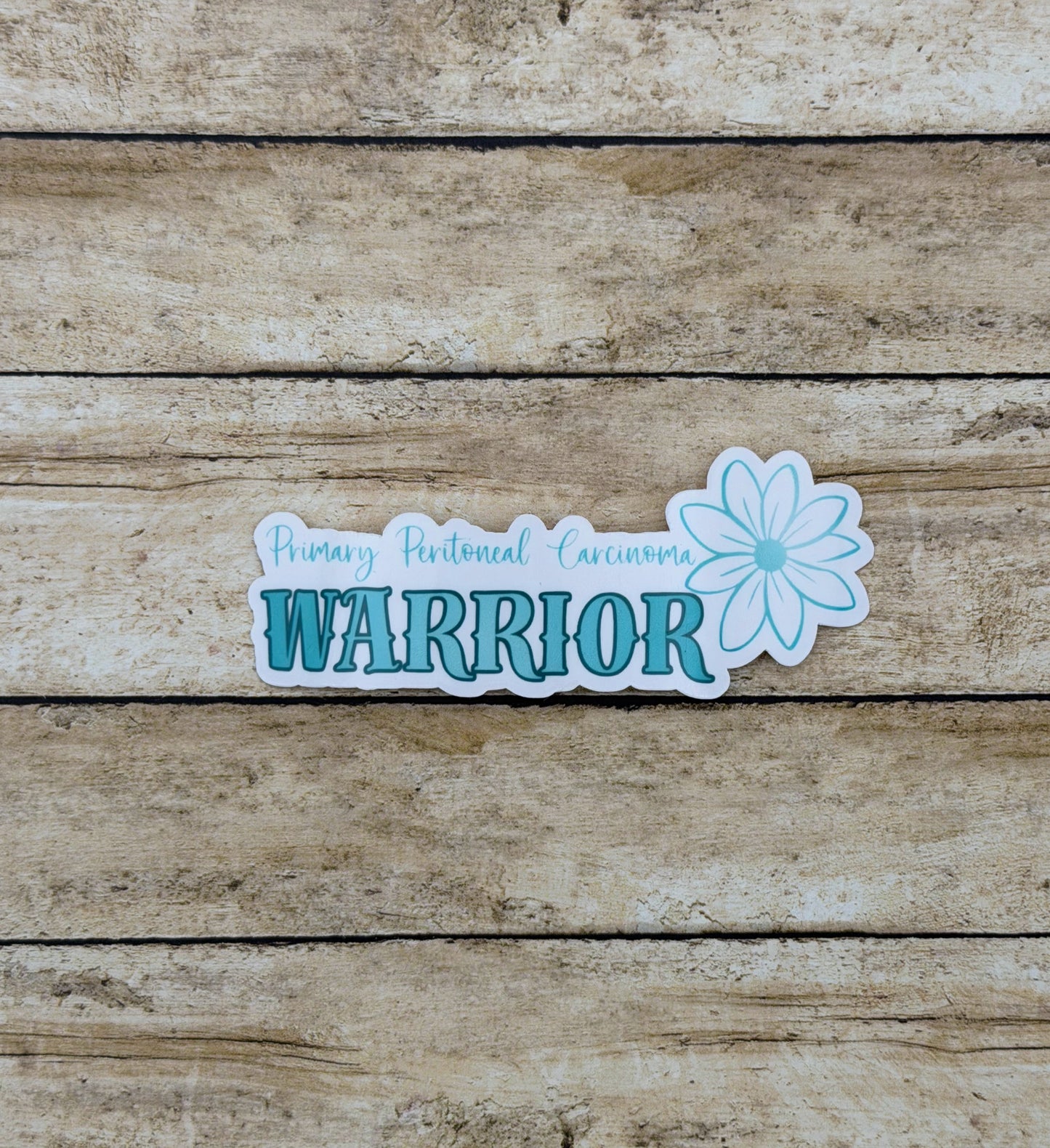Primary Peritoneal Carcinoma Warrior Flower Sticker