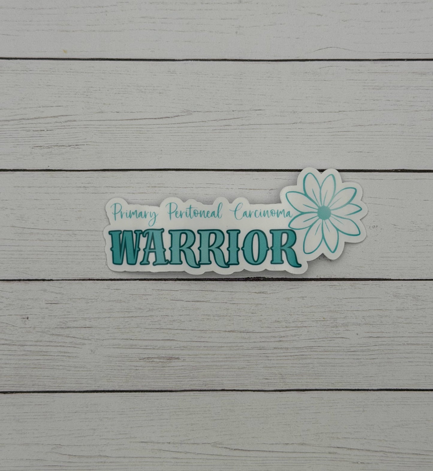 Primary Peritoneal Carcinoma Warrior Flower Sticker