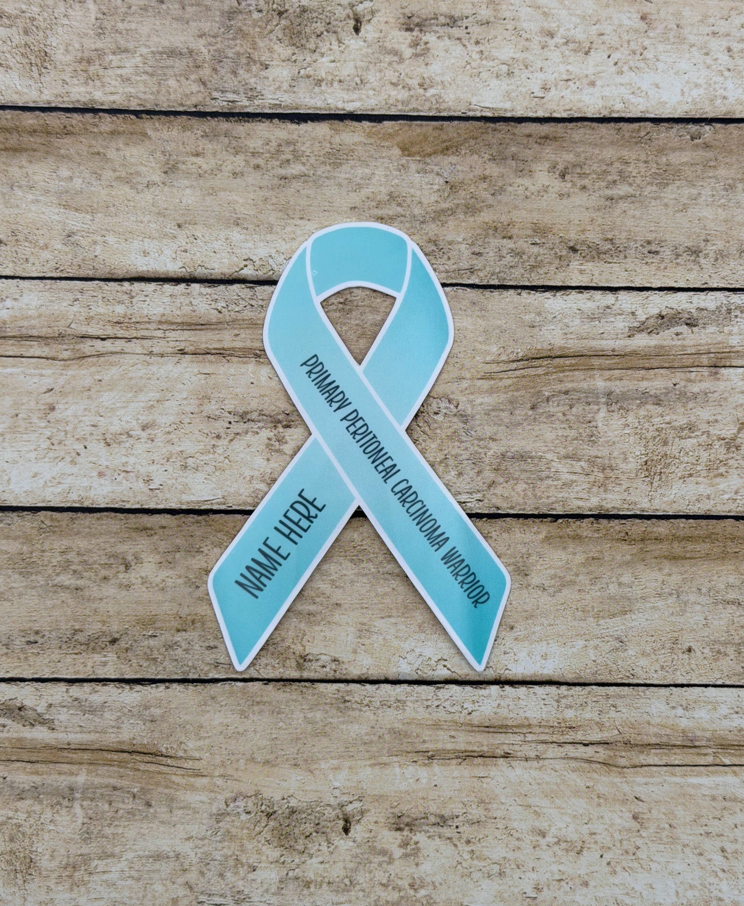 Primary Peritoneal Carcinoma Warrior Custom Ribbon Sticker