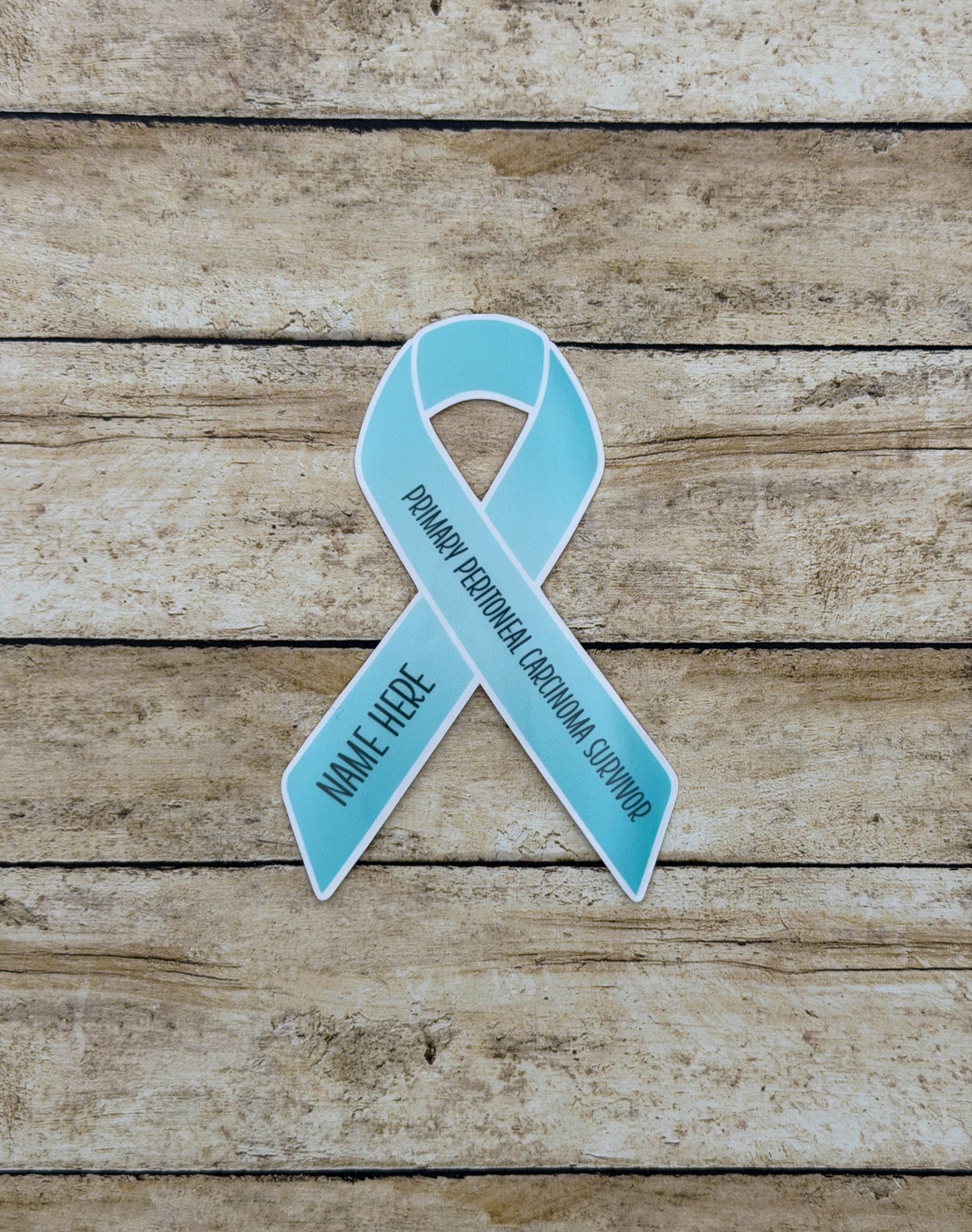 Primary Peritoneal Carcinoma Survivor Custom Ribbon Sticker