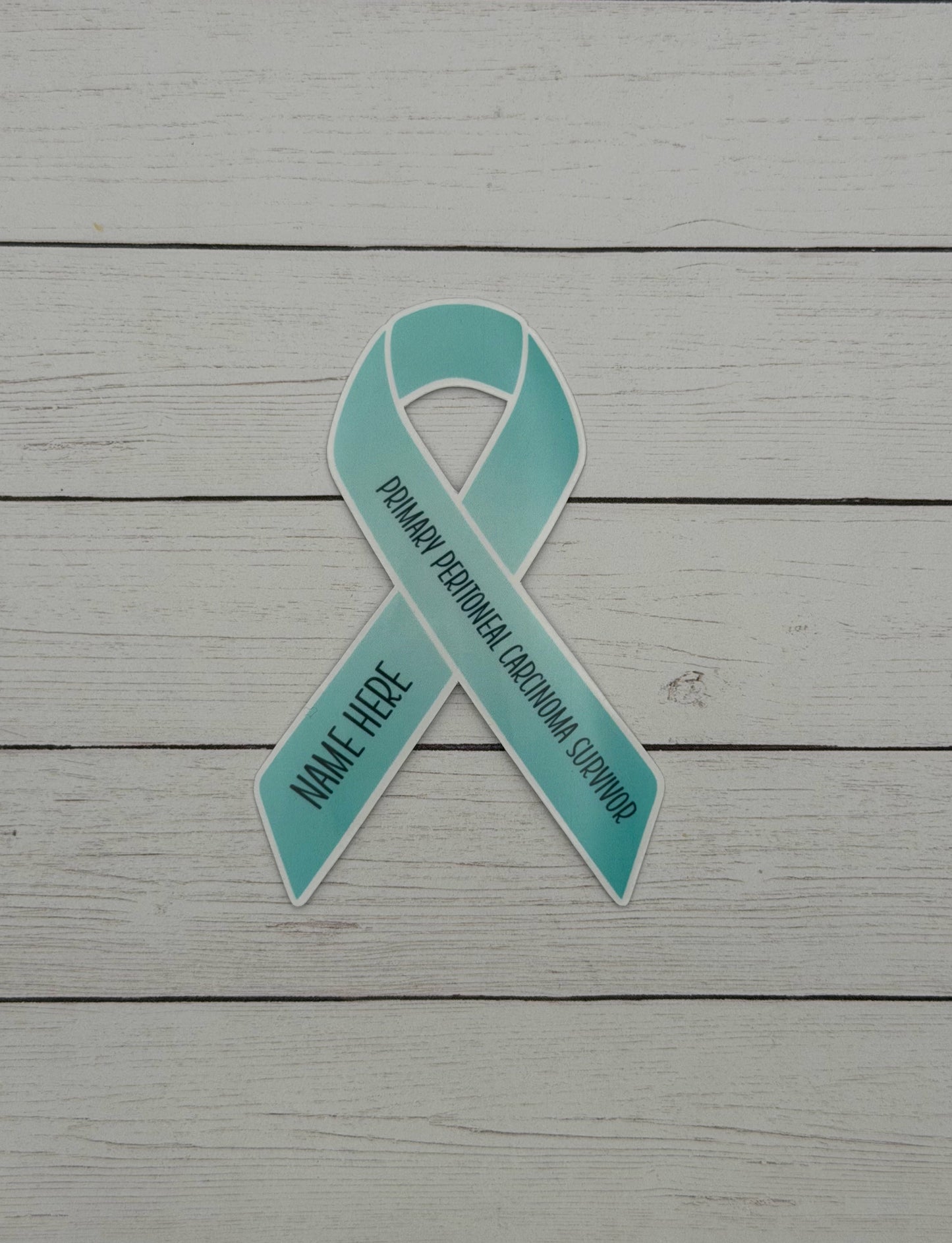 Primary Peritoneal Carcinoma Survivor Custom Ribbon Sticker