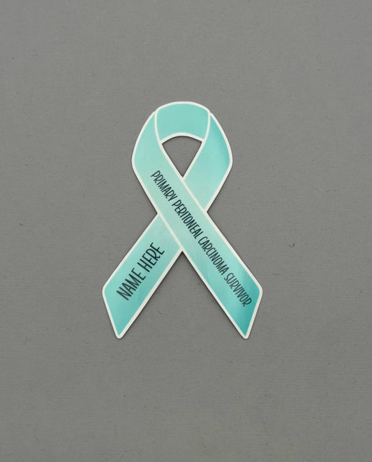 Primary Peritoneal Carcinoma Survivor Custom Ribbon Sticker
