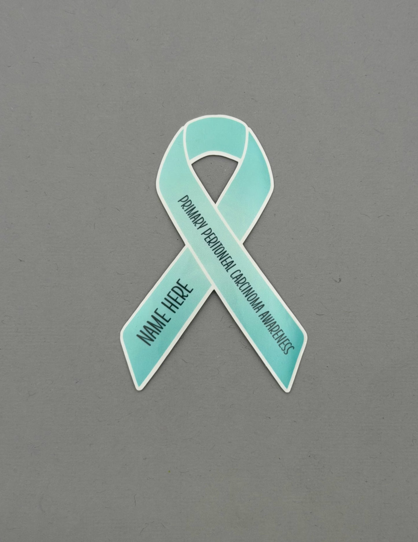 Primary Peritoneal Carcinoma Awareness Custom Ribbon Sticker
