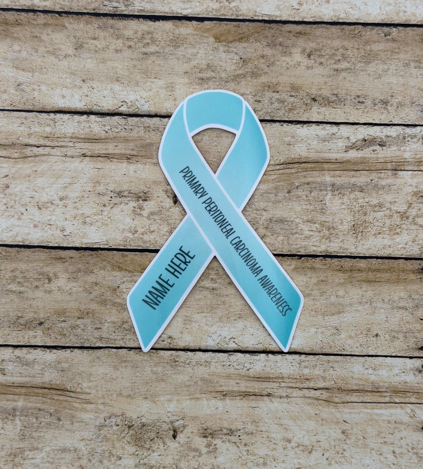 Primary Peritoneal Carcinoma Awareness Custom Ribbon Sticker