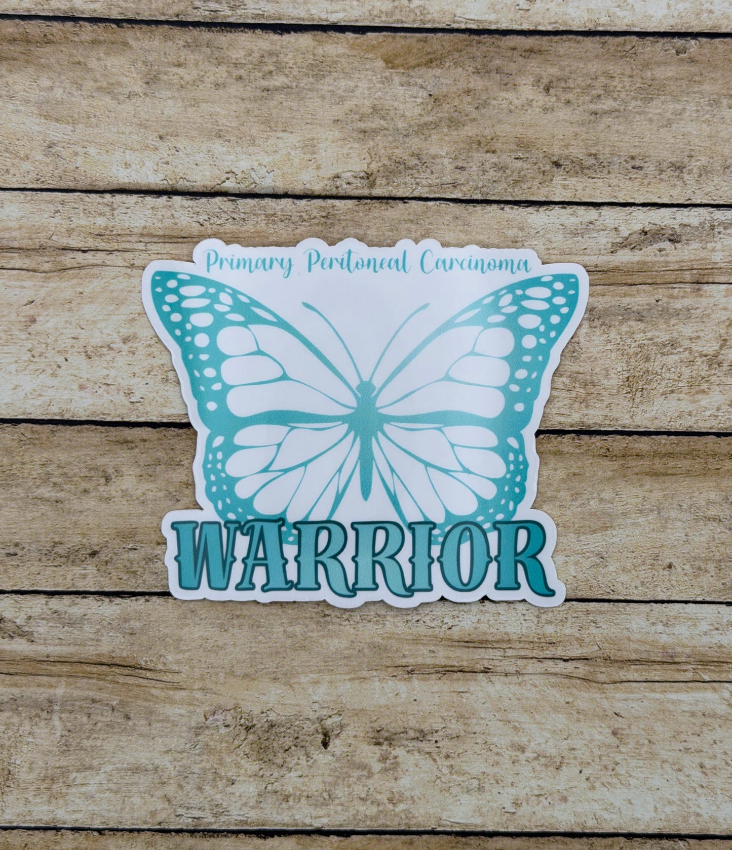 Primary Peritoneal Carcinoma Warrior Butterfly Sticker