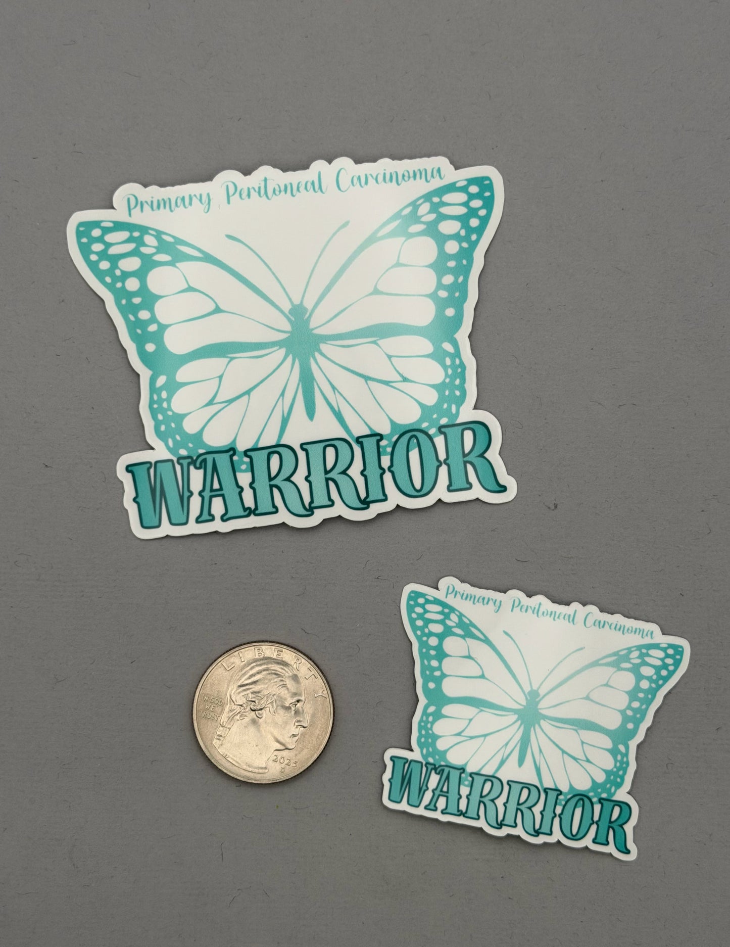 Primary Peritoneal Carcinoma Warrior Butterfly Sticker