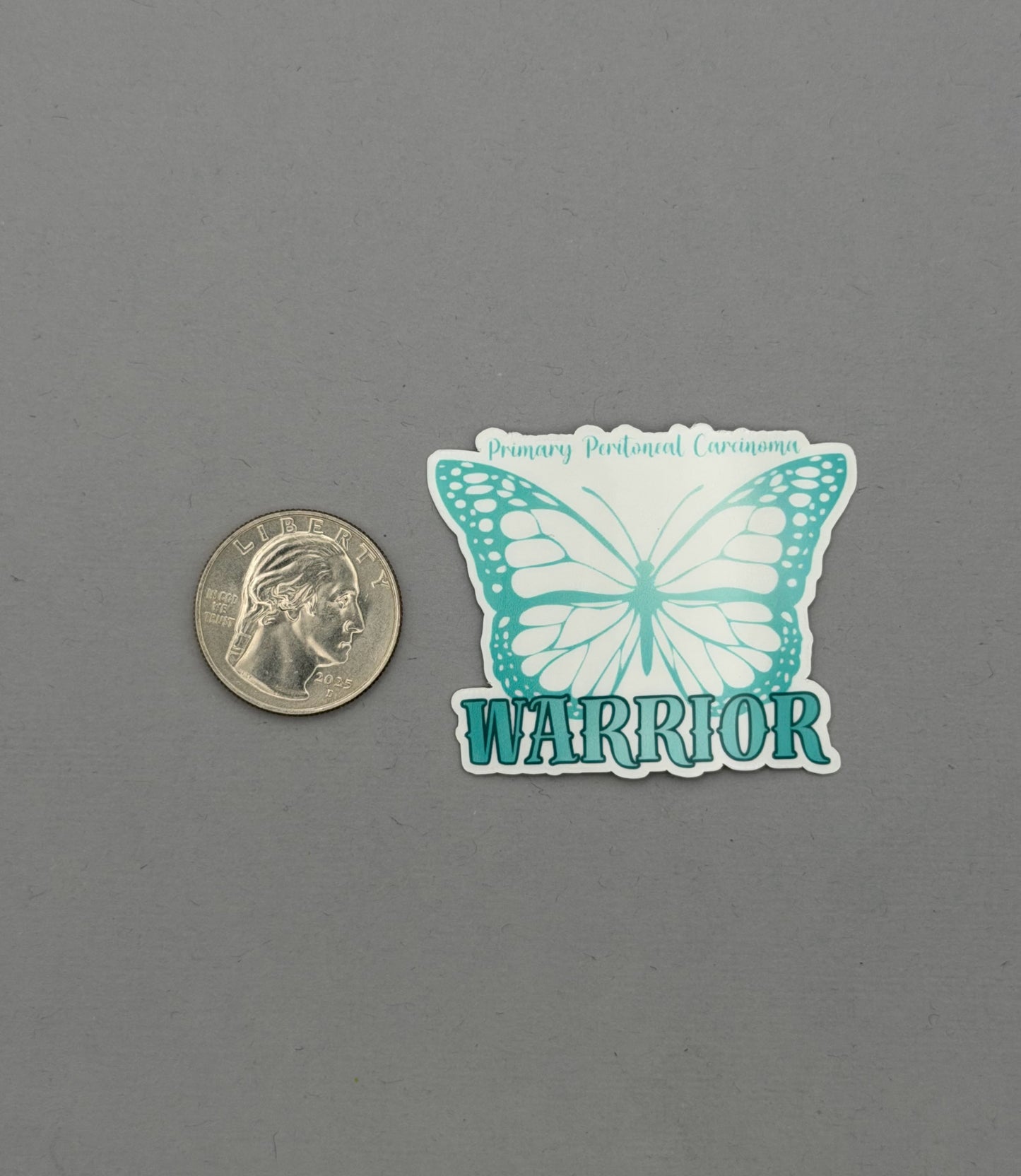 Primary Peritoneal Carcinoma Warrior Butterfly Sticker