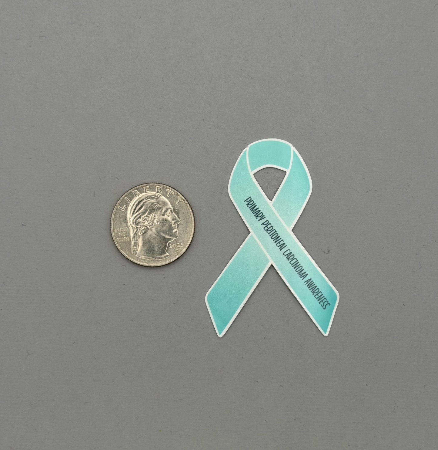 Primary Peritoneal Carcinoma Awareness Ribbon Sticker