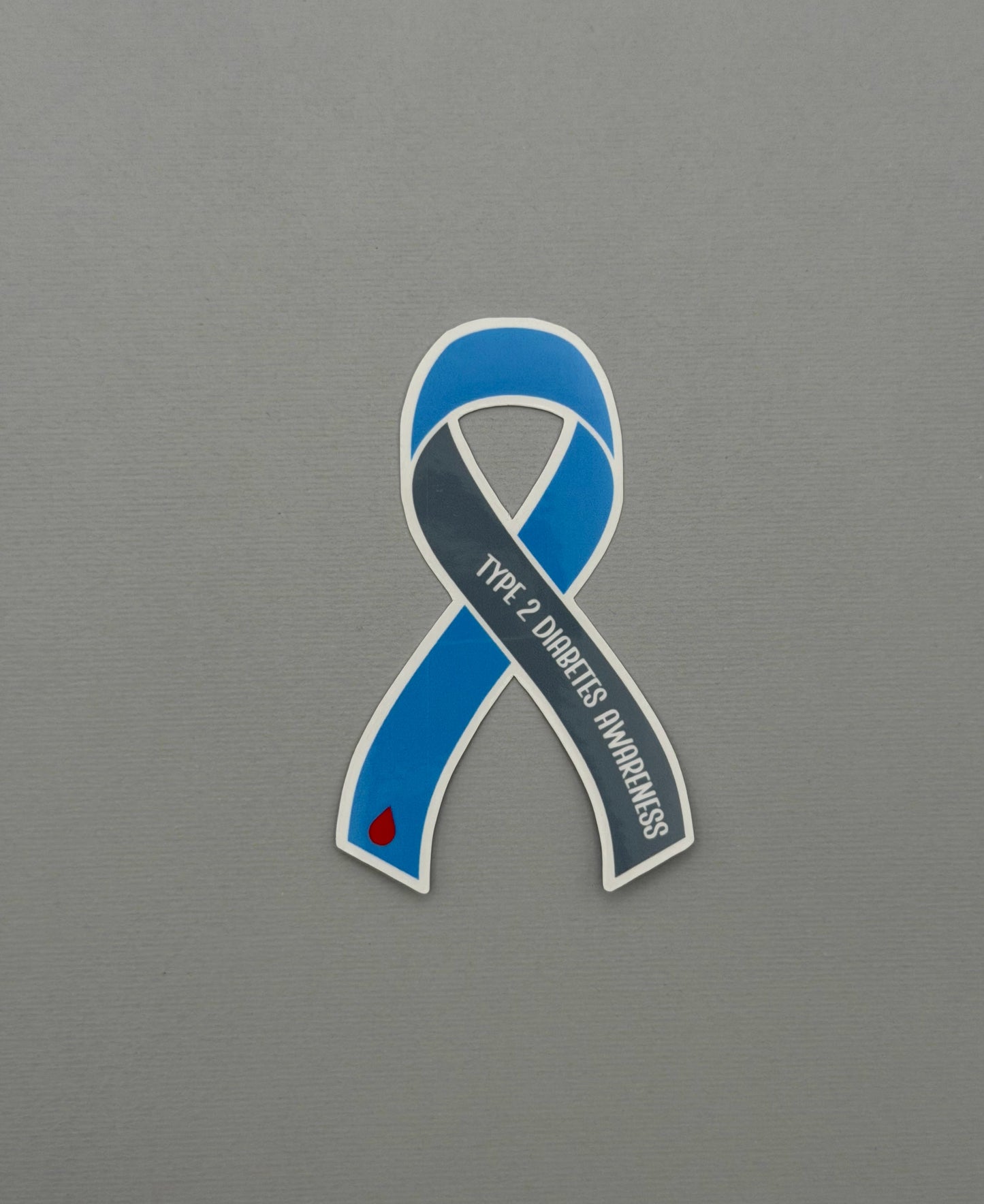 Type 2 Diabetes Awareness Ribbon Sticker or Magnet