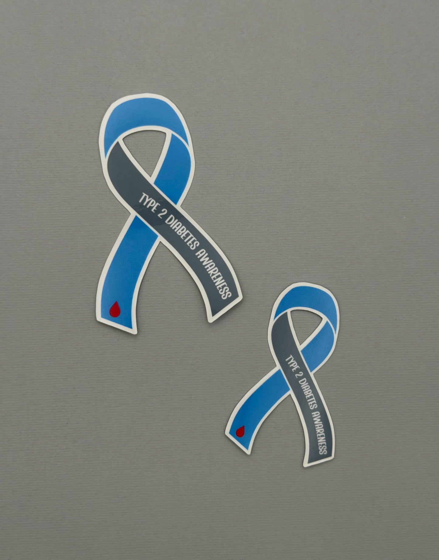 Type 2 Diabetes Awareness Ribbon Sticker or Magnet