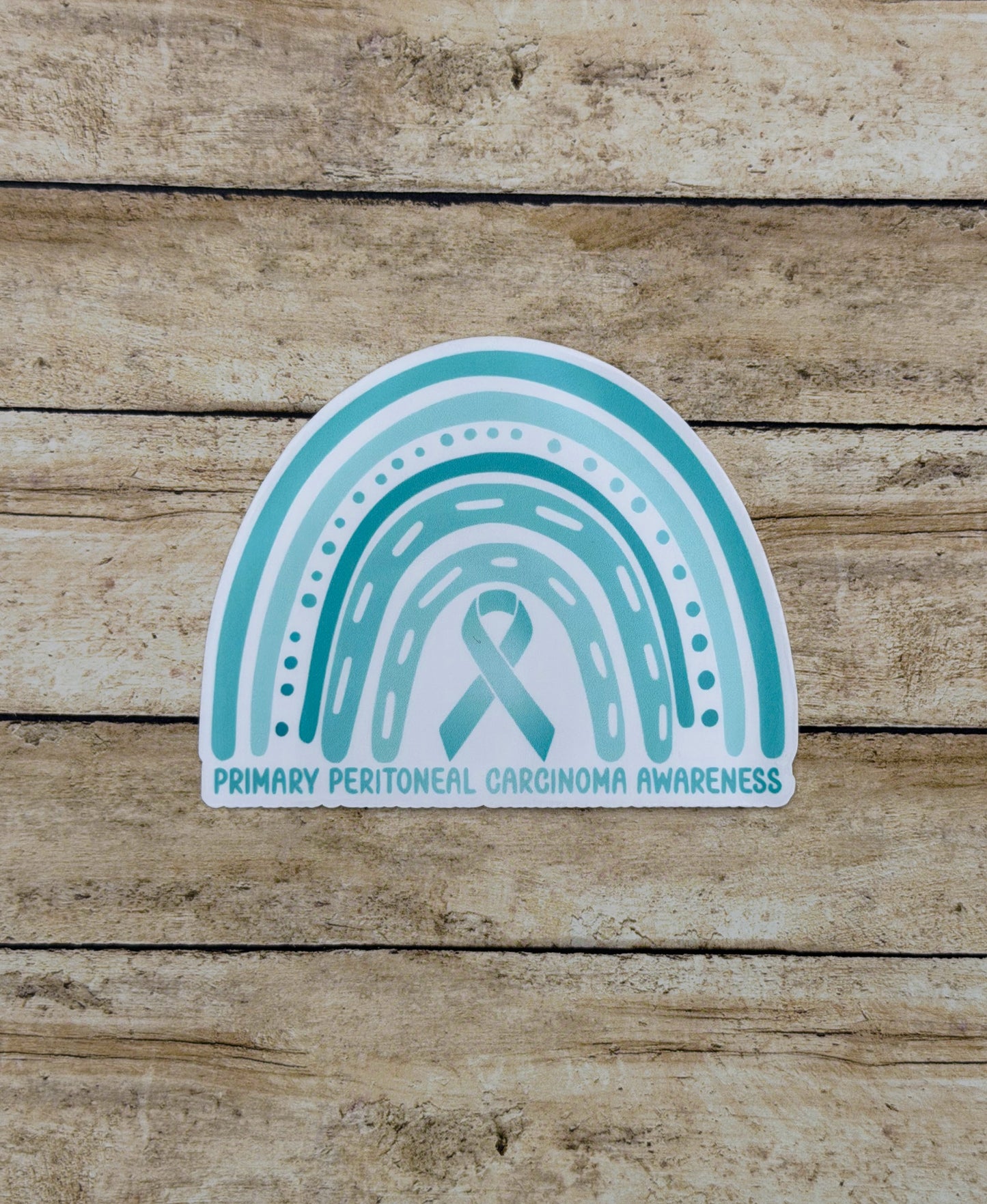 Primary Peritoneal Carcinoma Awareness Rainbow Sticker