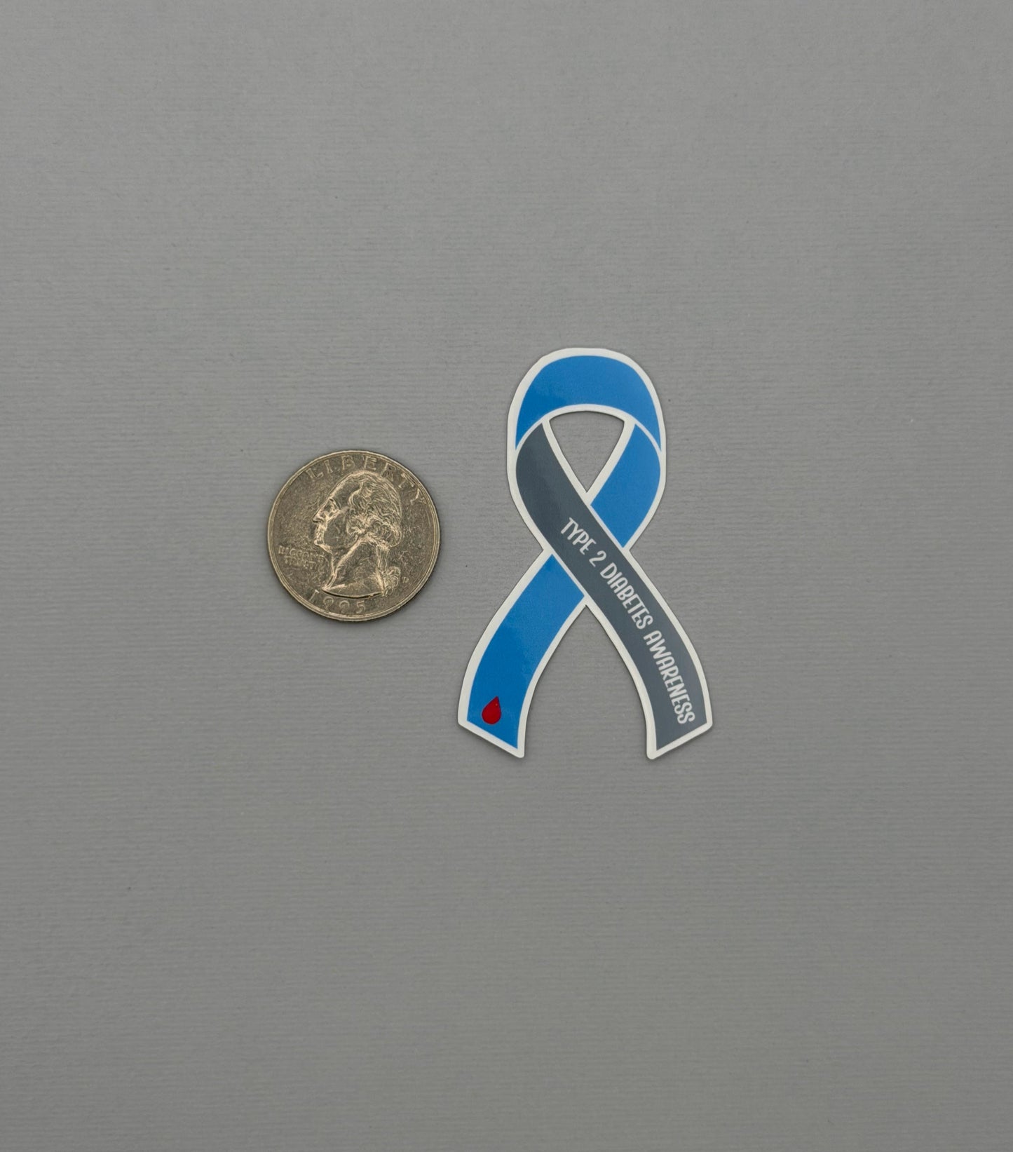 Type 2 Diabetes Awareness Ribbon Sticker or Magnet