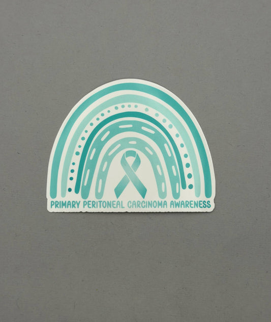 Primary Peritoneal Carcinoma Awareness Rainbow Sticker