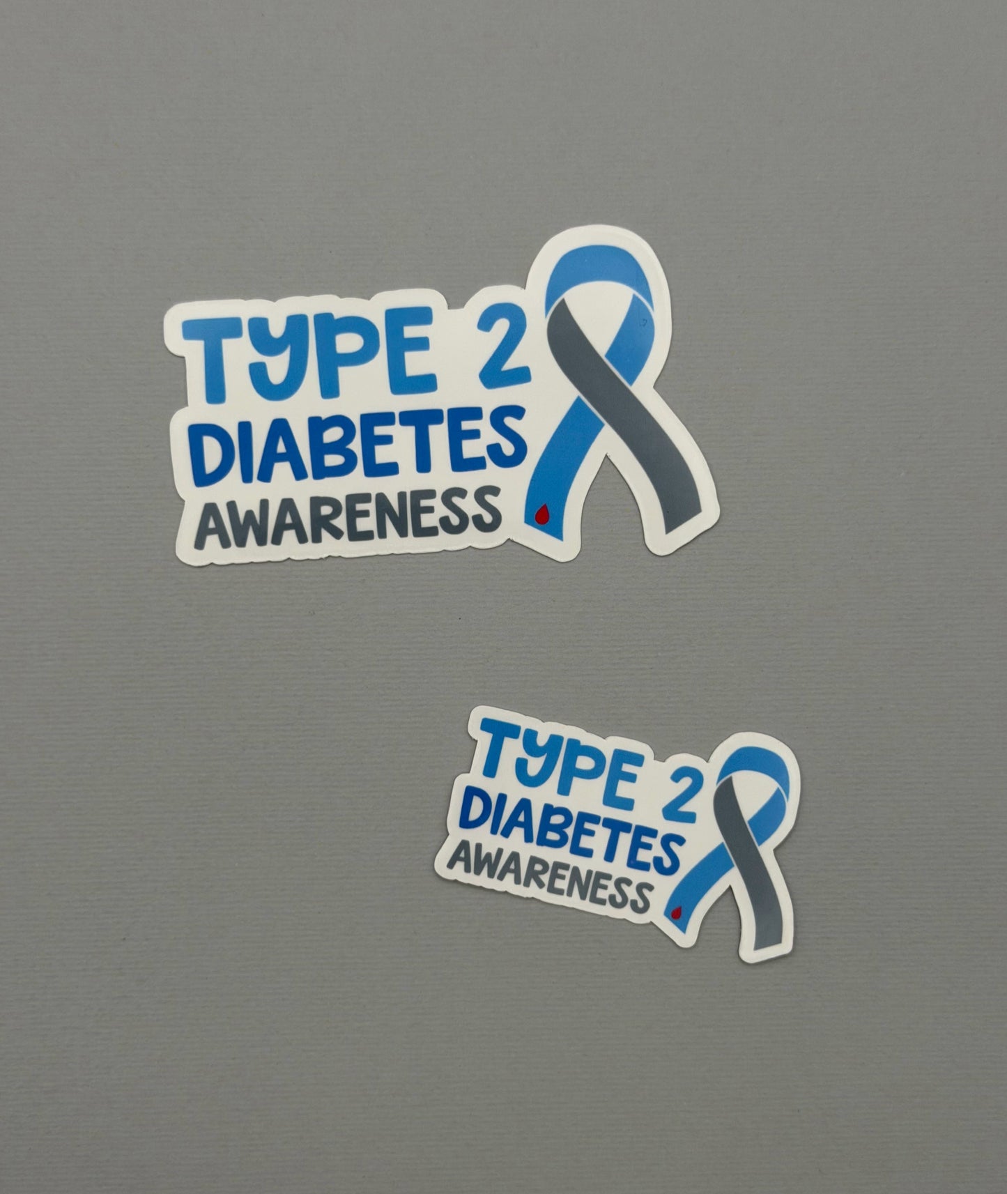 Type 2 Diabetes Awareness with Ribbon Sticker or Magnet