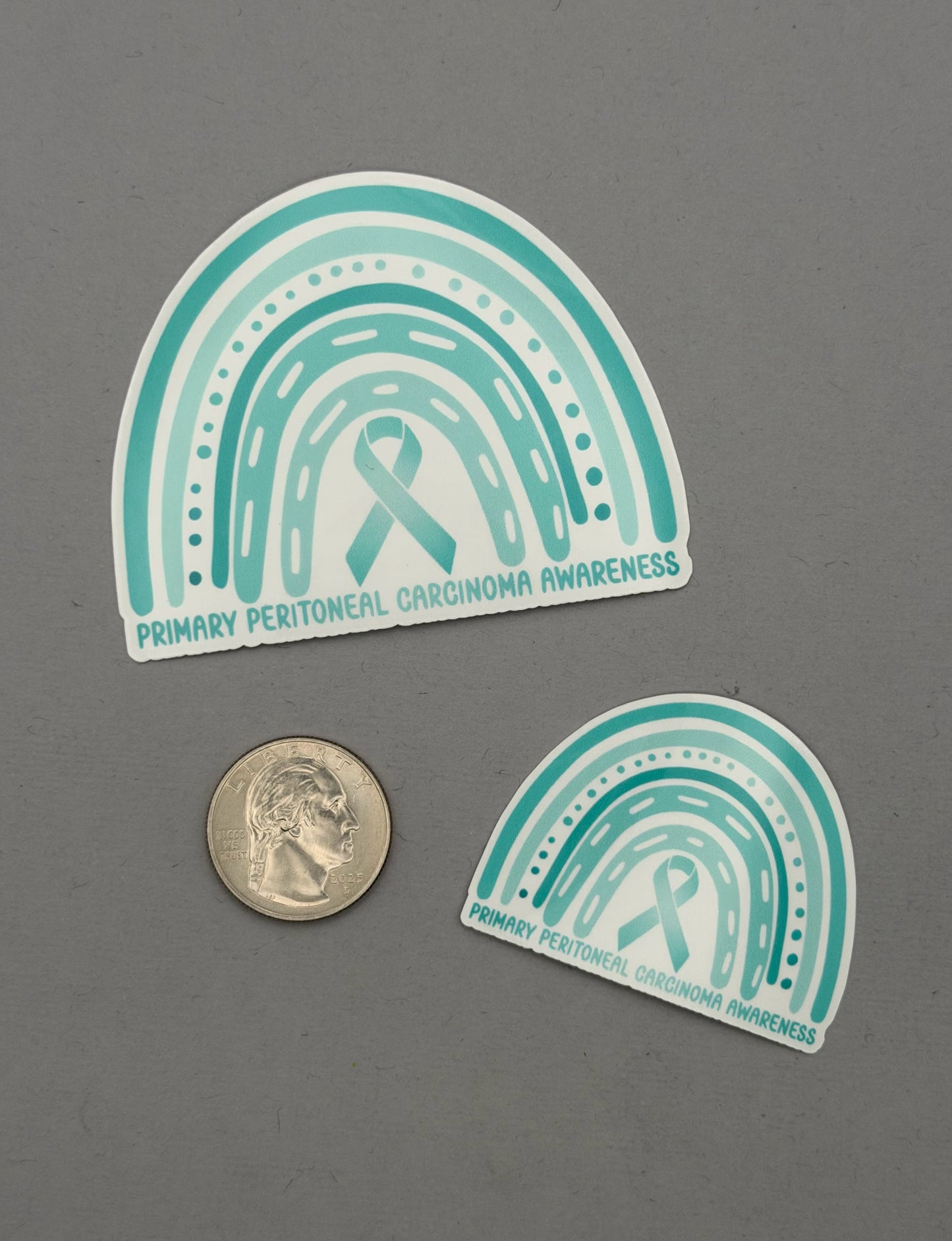 Primary Peritoneal Carcinoma Awareness Rainbow Sticker