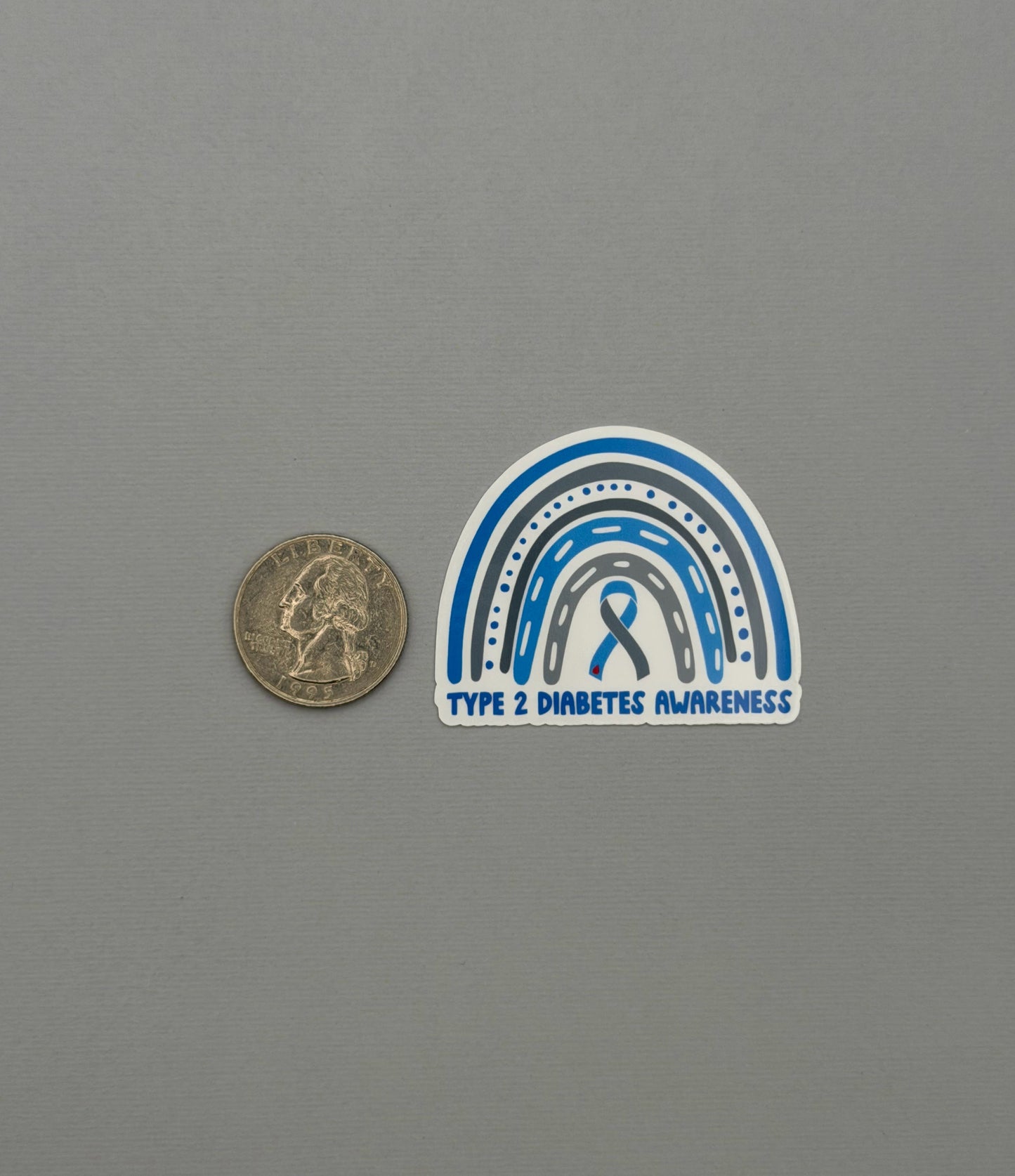 Type 2 Diabetes Awareness Rainbow Sticker or Magnet