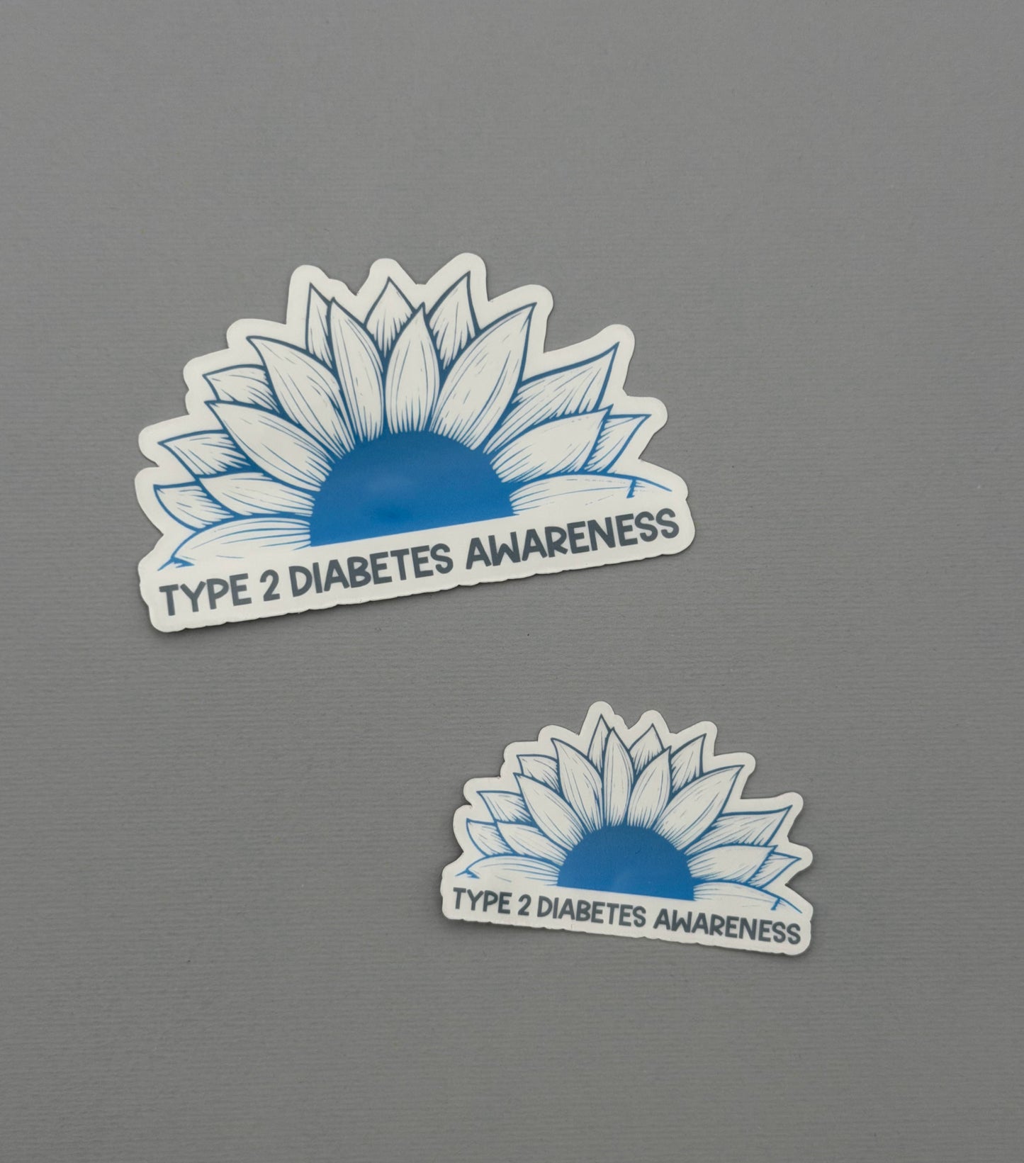 Type 2 Diabetes Awareness Sunflower Sticker or Magnet