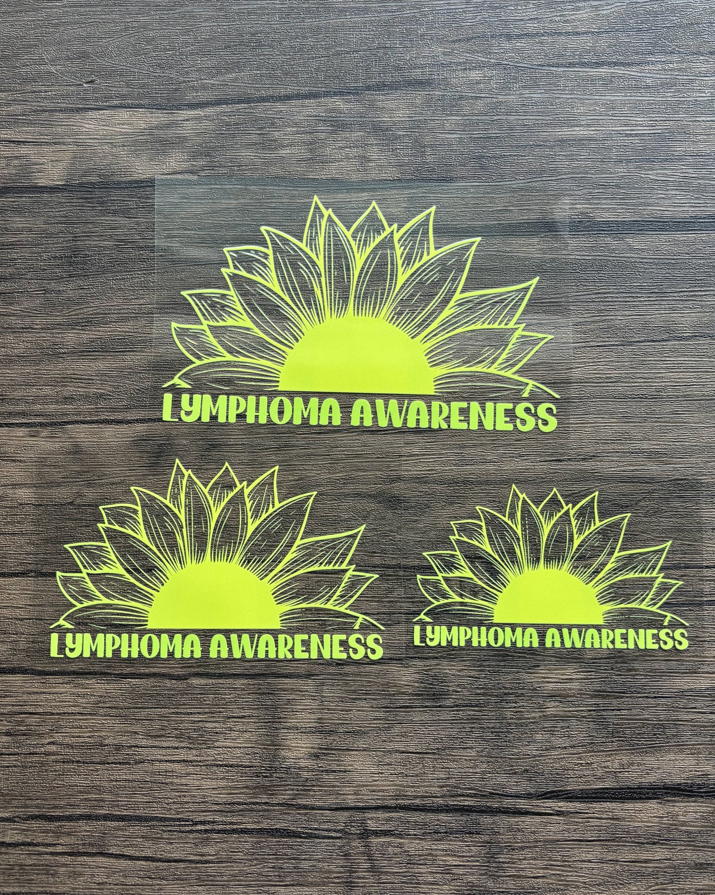 Lymphoma Awareness Sunflower Car Decal